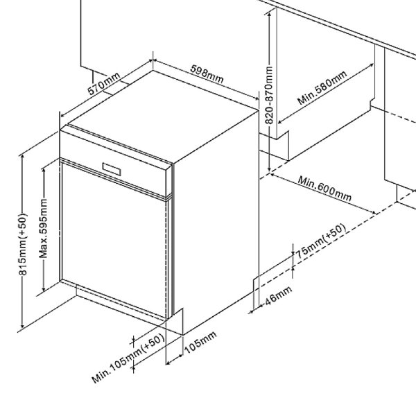 Kitchenette Ragnar 300cm avec four et lave-vaisselle - anthracite brillant - Image 4