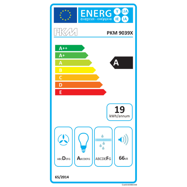 Kitchenette Ragnar 330cm avec four, micro-ondes, lave-vaisselle et réfrigérateur - blanc brillant - Image 3