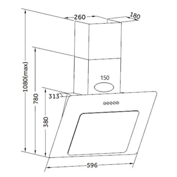 Kitchenette Ragnar 330cm avec four, micro-ondes, lave-vaisselle et réfrigérateur - blanc brillant - Image 4