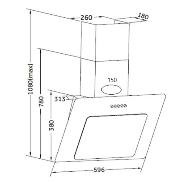 Kitchenette Ragnar 370cm avec four, micro-ondes, lave-vaisselle et réfrigérateur - blanc brillant - Image 10