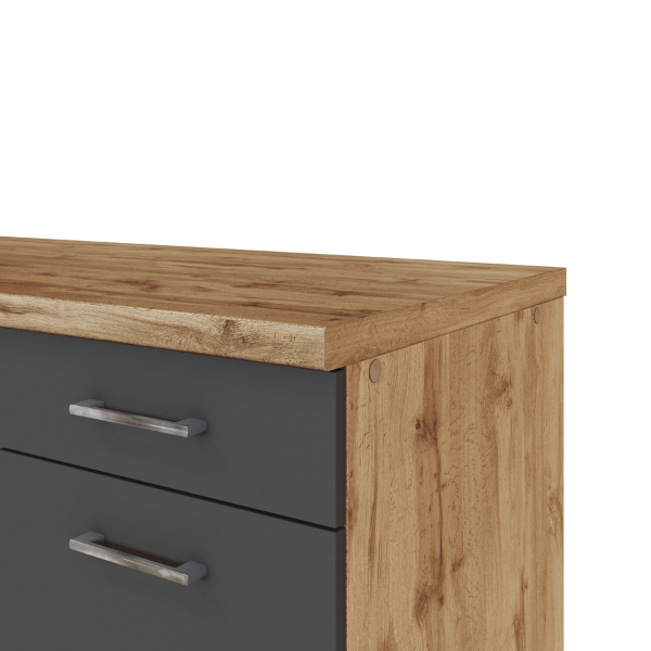 Kitchenette Sorrella 210cm avec espace pour four - anthracite/chêne - Image 10