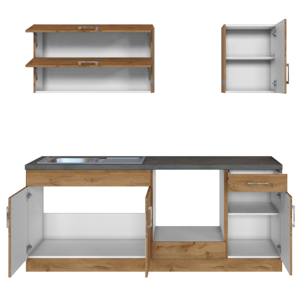 Kitchenette Sorrella 210cm avec espace pour four - chêne - Image 11