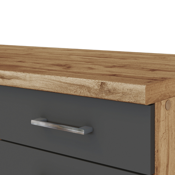 Kitchenette Sorrella 210cm avec four - anthracite/chêne - Image 6