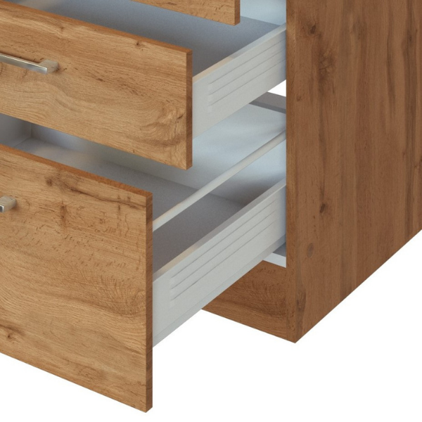 Kitchenette Sorrella 270cm avec espace pour four et réfrigérateur - chêne - Image 8