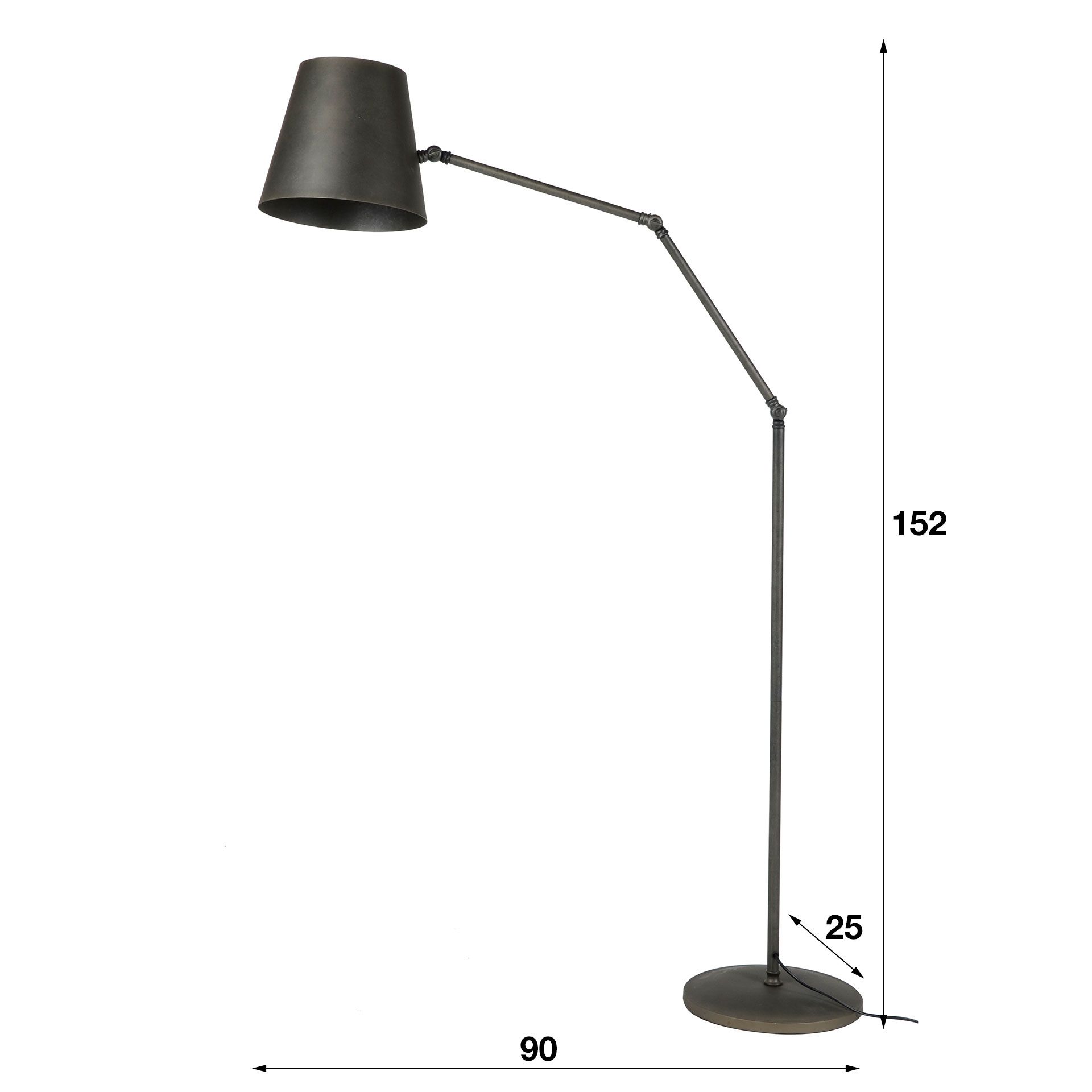 Lampadaire Bruno réglable sur 3 points - anthracite - Image 3