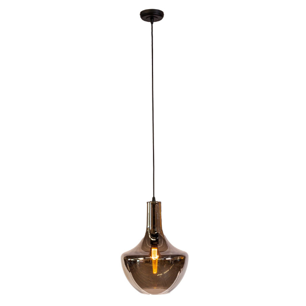 Lampe suspendue Fumé 37cm - verre fumé - Image 7