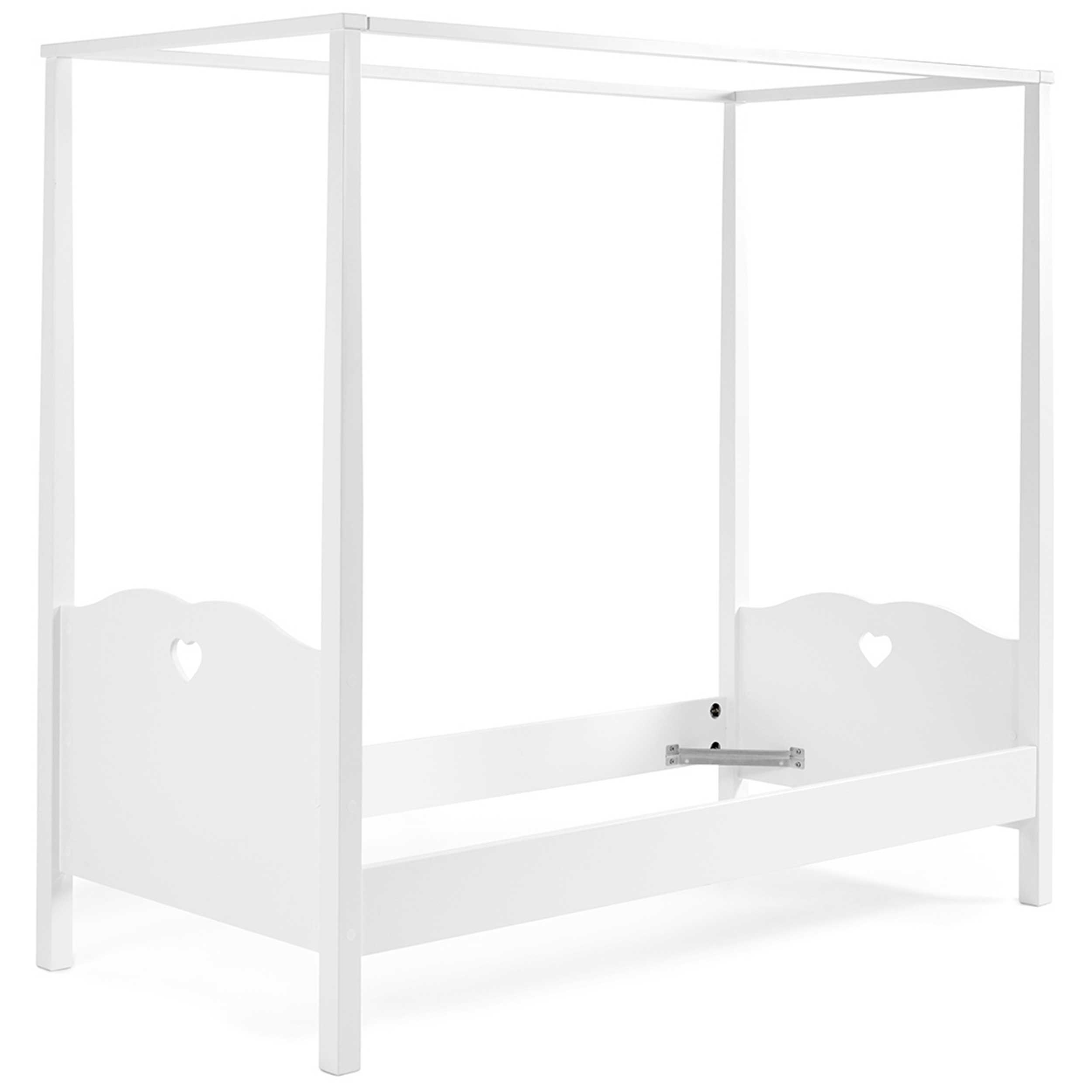 Lit à baldaquin Amori 90x200cm avec voile - blanc - Image 4