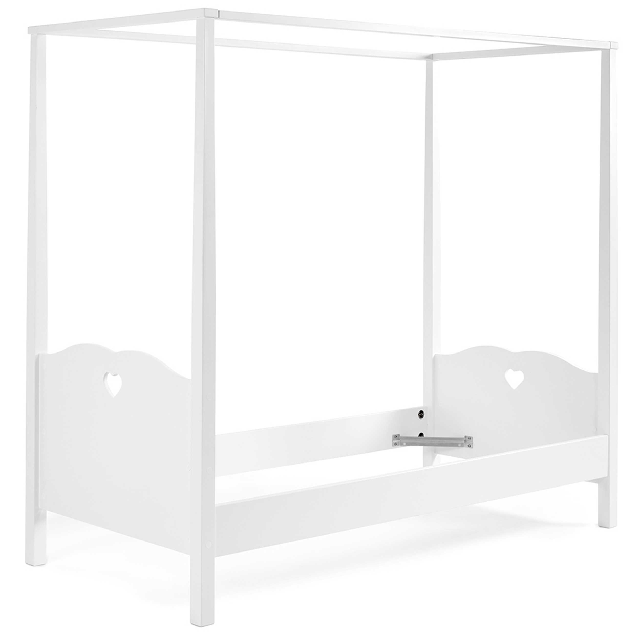 Lit à baldaquin Amori 90x200cm pour fille - blanc - Image 3