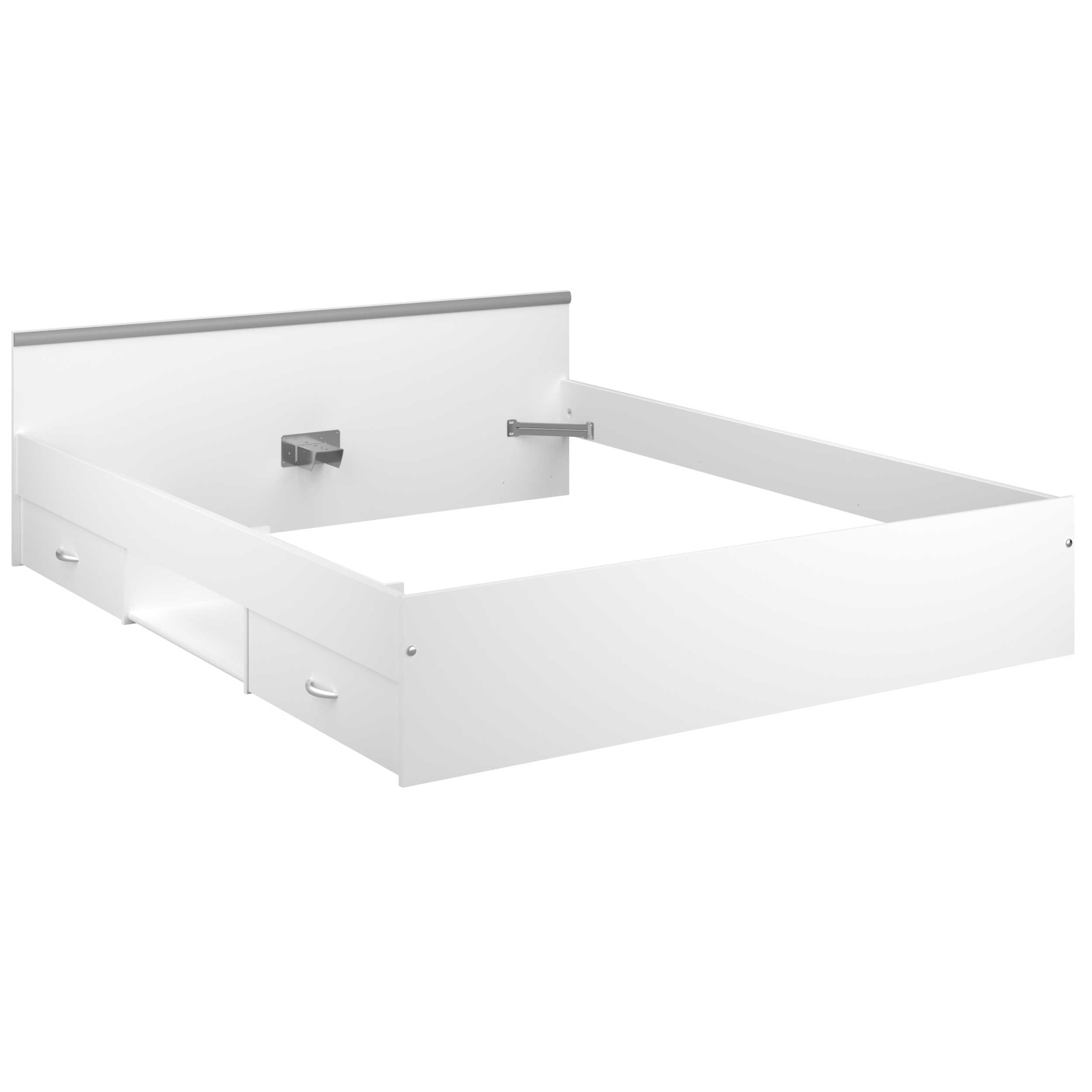 Lit Alma 140x190cm avec tiroirs - blanc - Image 7
