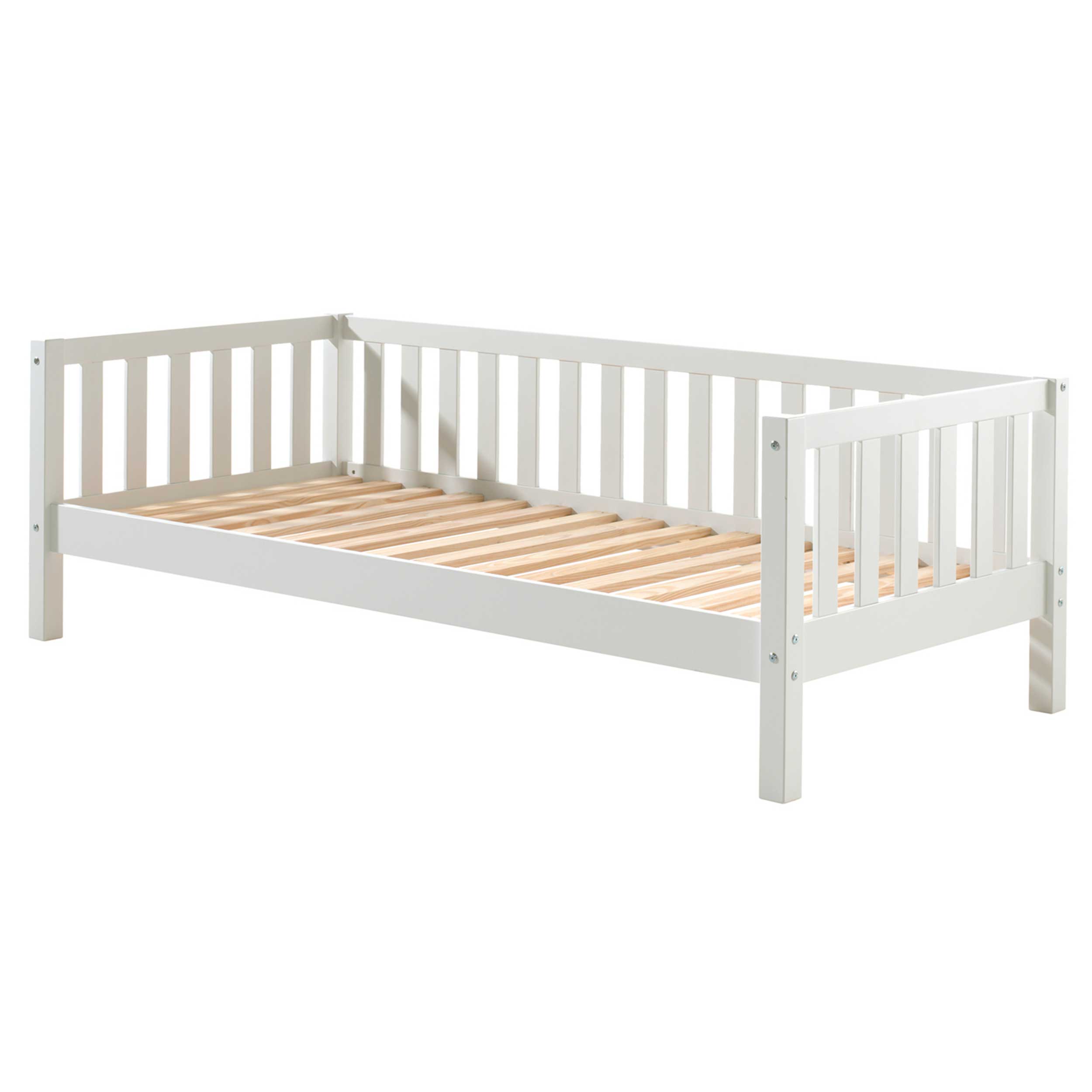 Lit banquette Friedrich 90 x 200 bois pin - blanc - Image 3