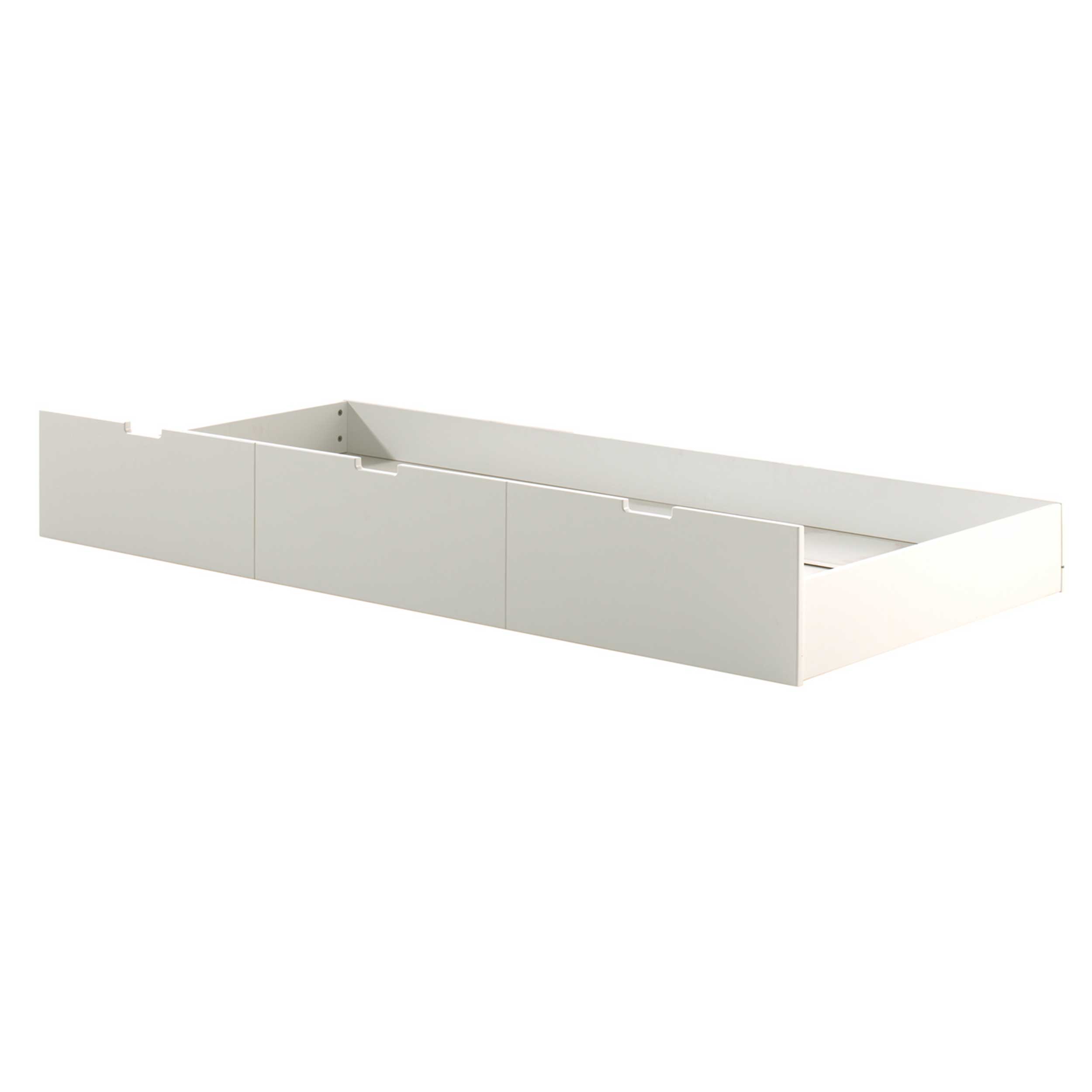 Lit banquette gigogne Maggie 90 x 200 bois pin - blanc - Image 2