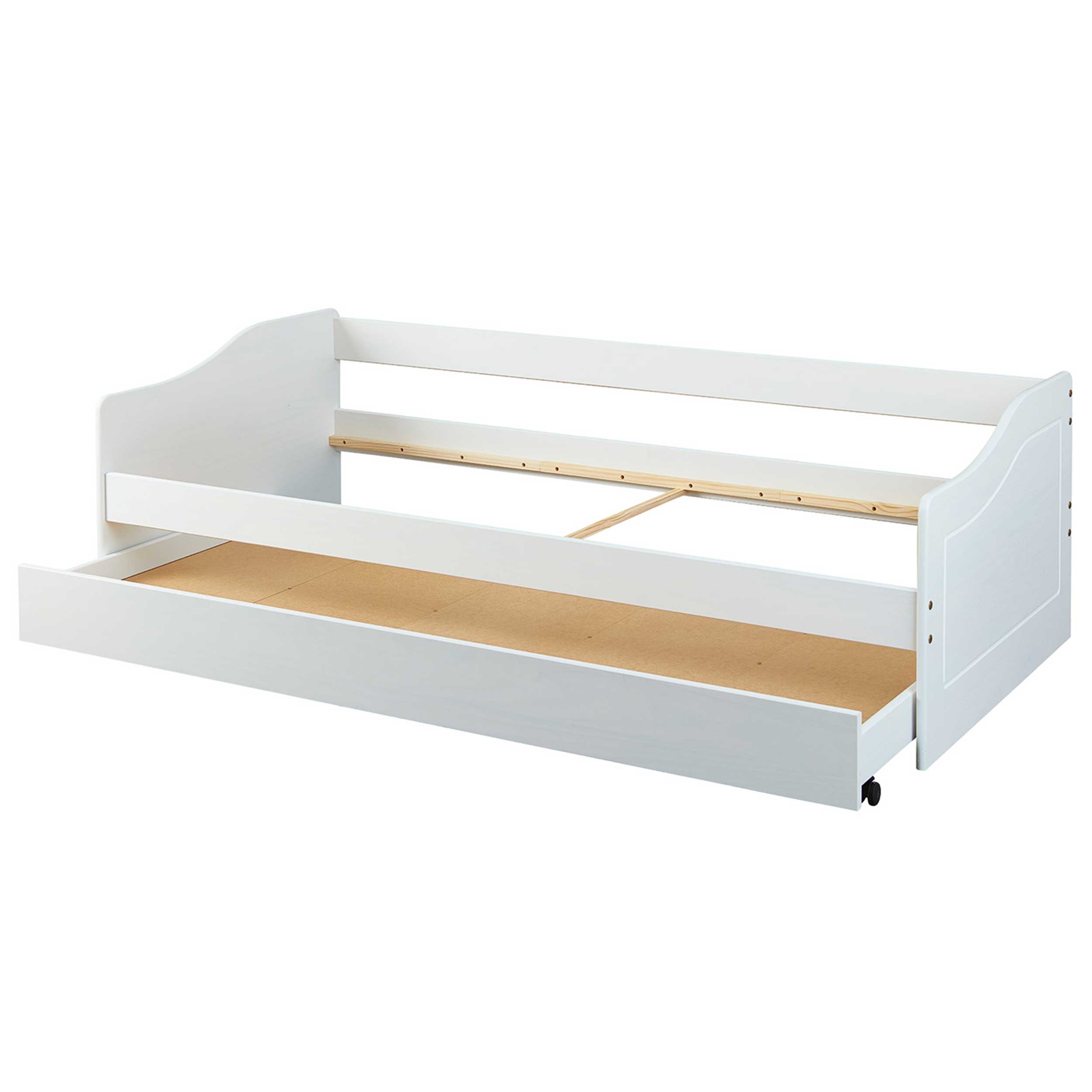 Lit banquette gigogne Malte - blanc - Image 4