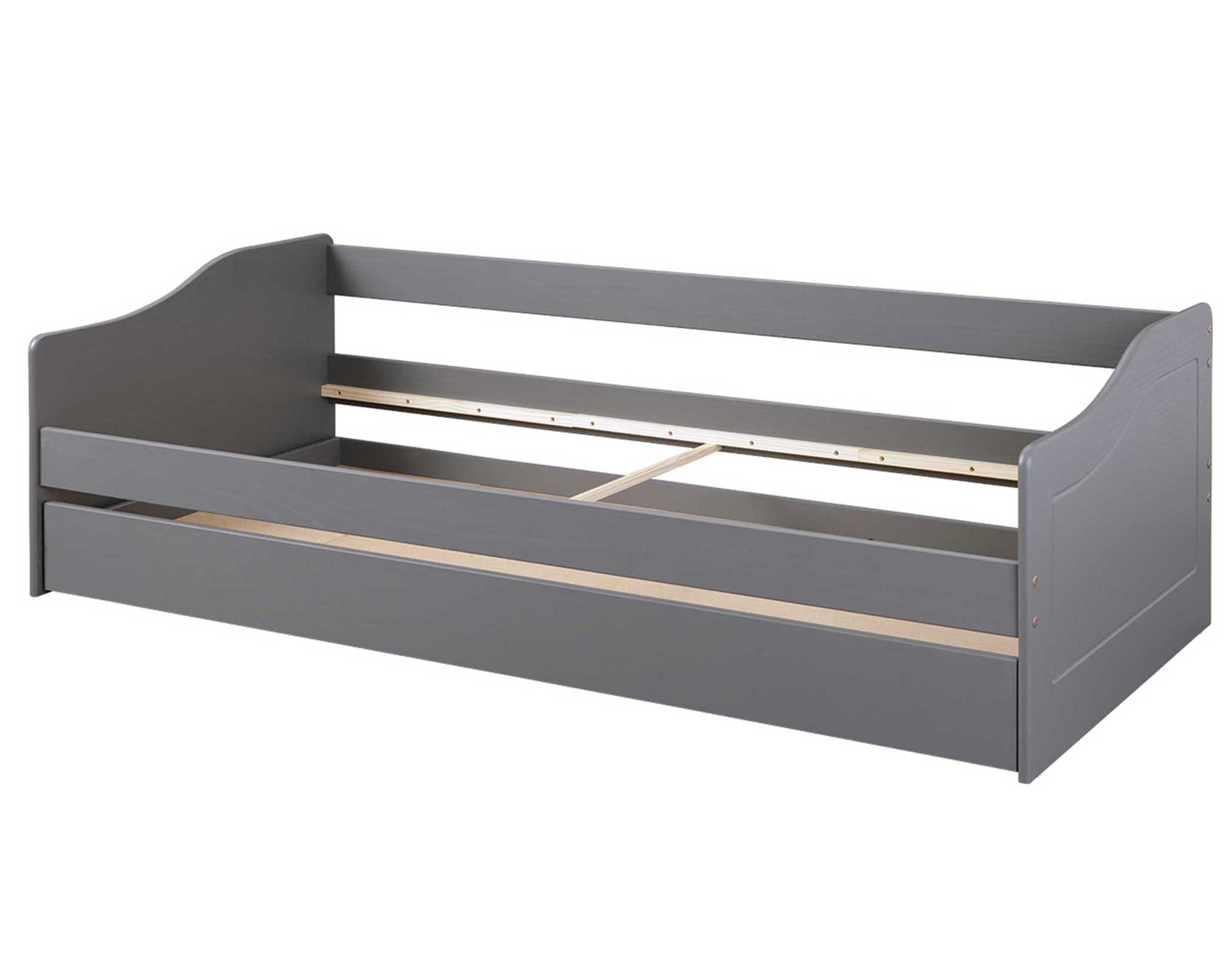 Lit banquette gigogne Malte - gris - Image 6