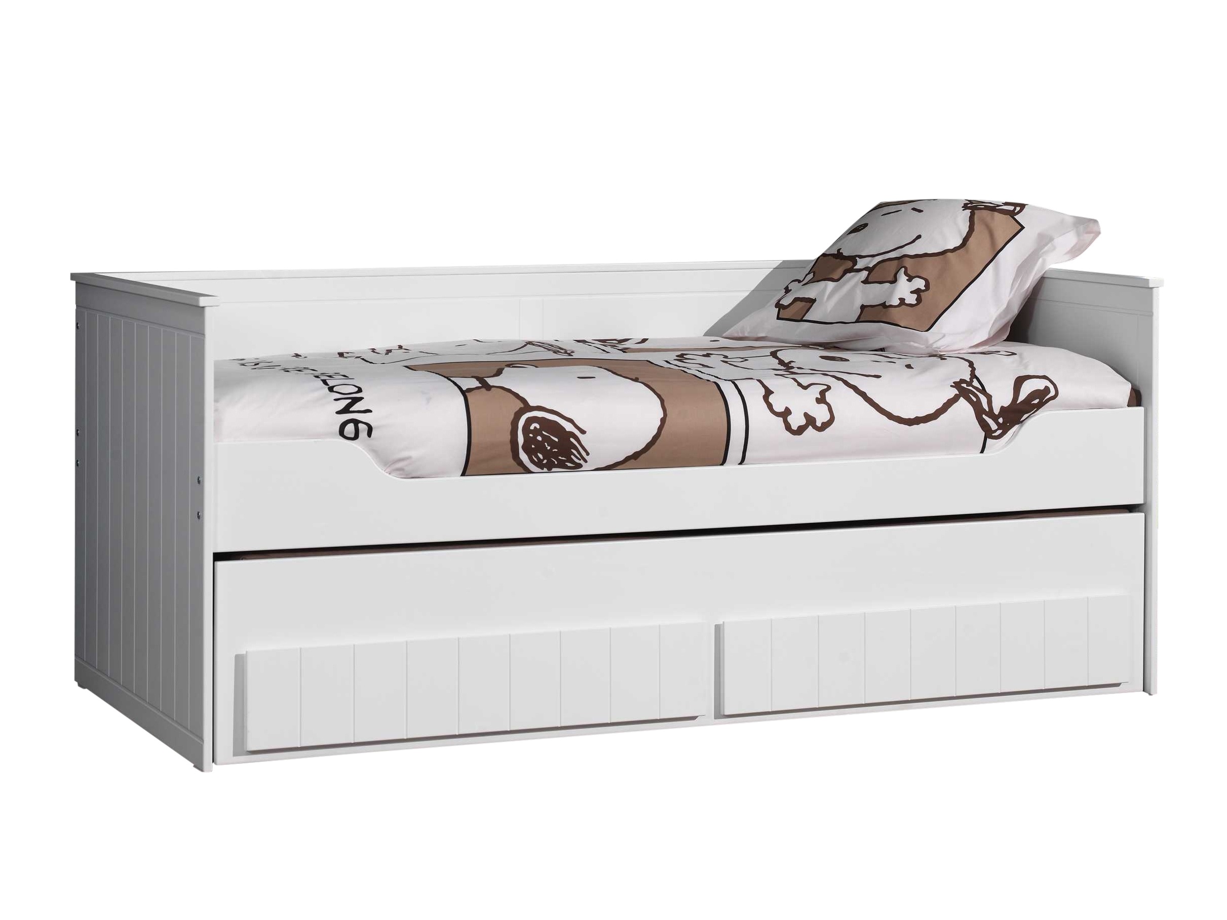 Lit banquette gigogne Robin 90x200cm - blanc - Image 3