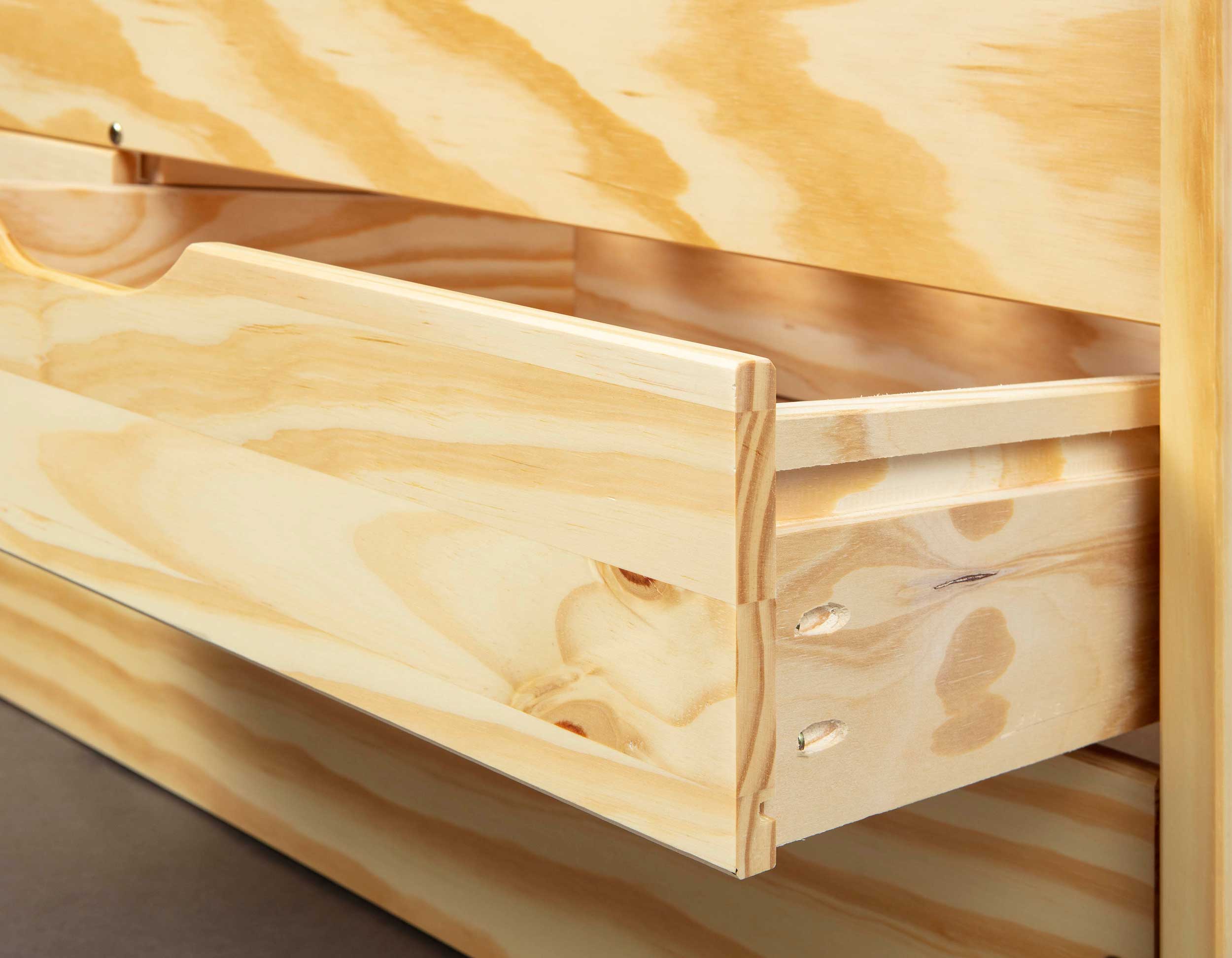 Lit banquette gigogne Thomas 90x200 - bois massif - Image 2