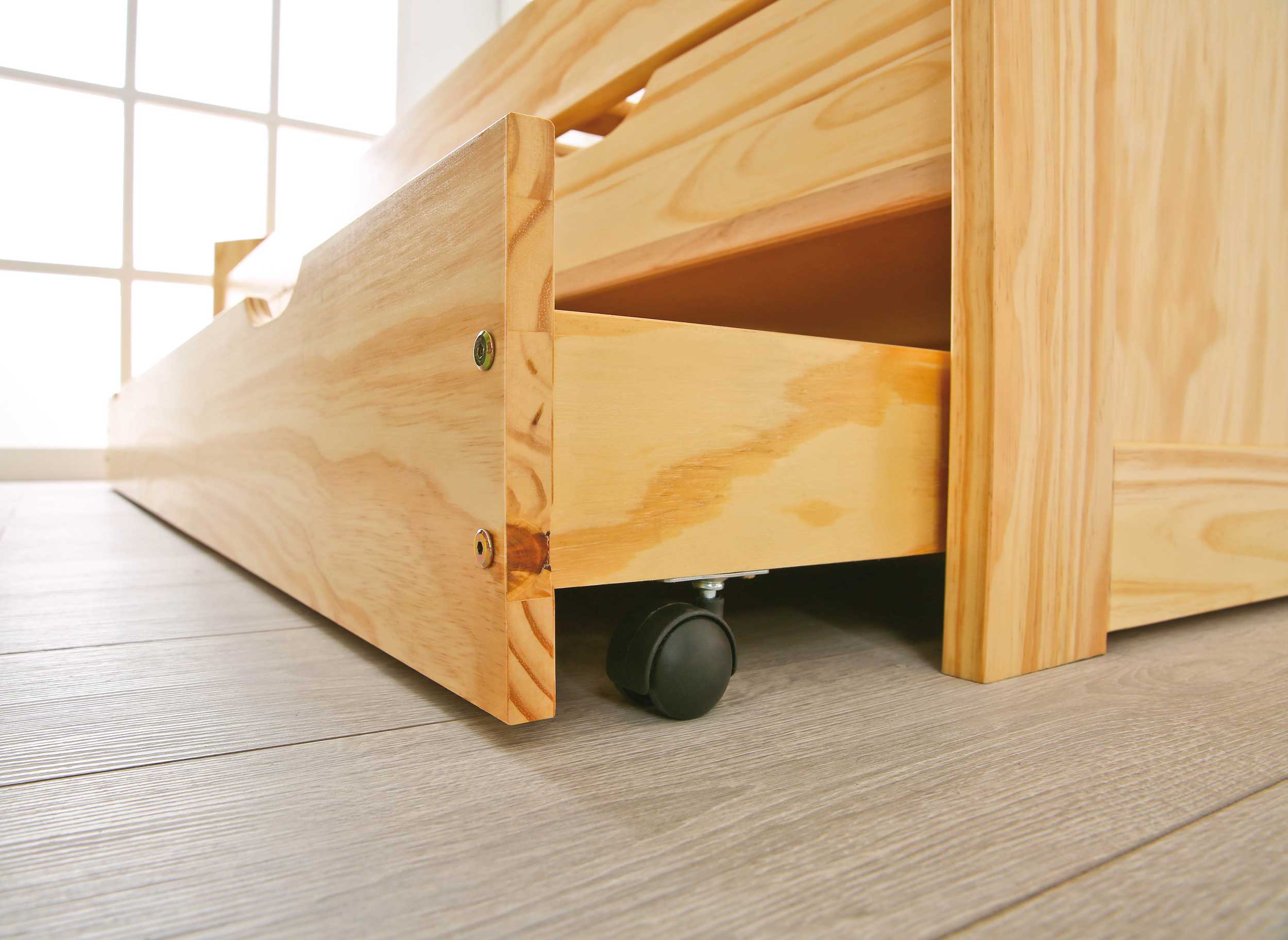 Lit banquette gigogne Thomas 90x200 - bois massif - Image 5