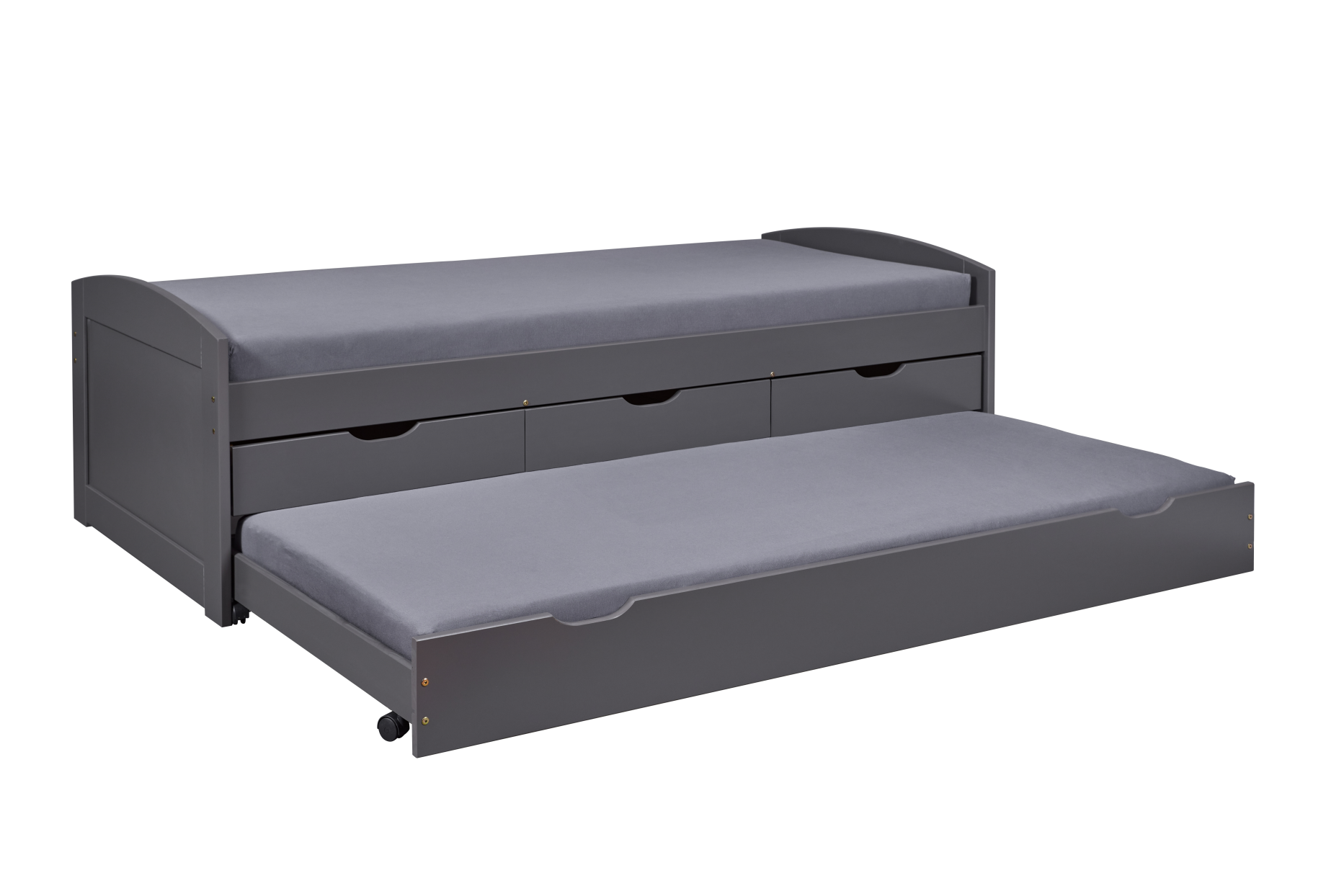 Lit banquette Jenny 90x200 cm avec 3 tiroirs- gris - Image 5