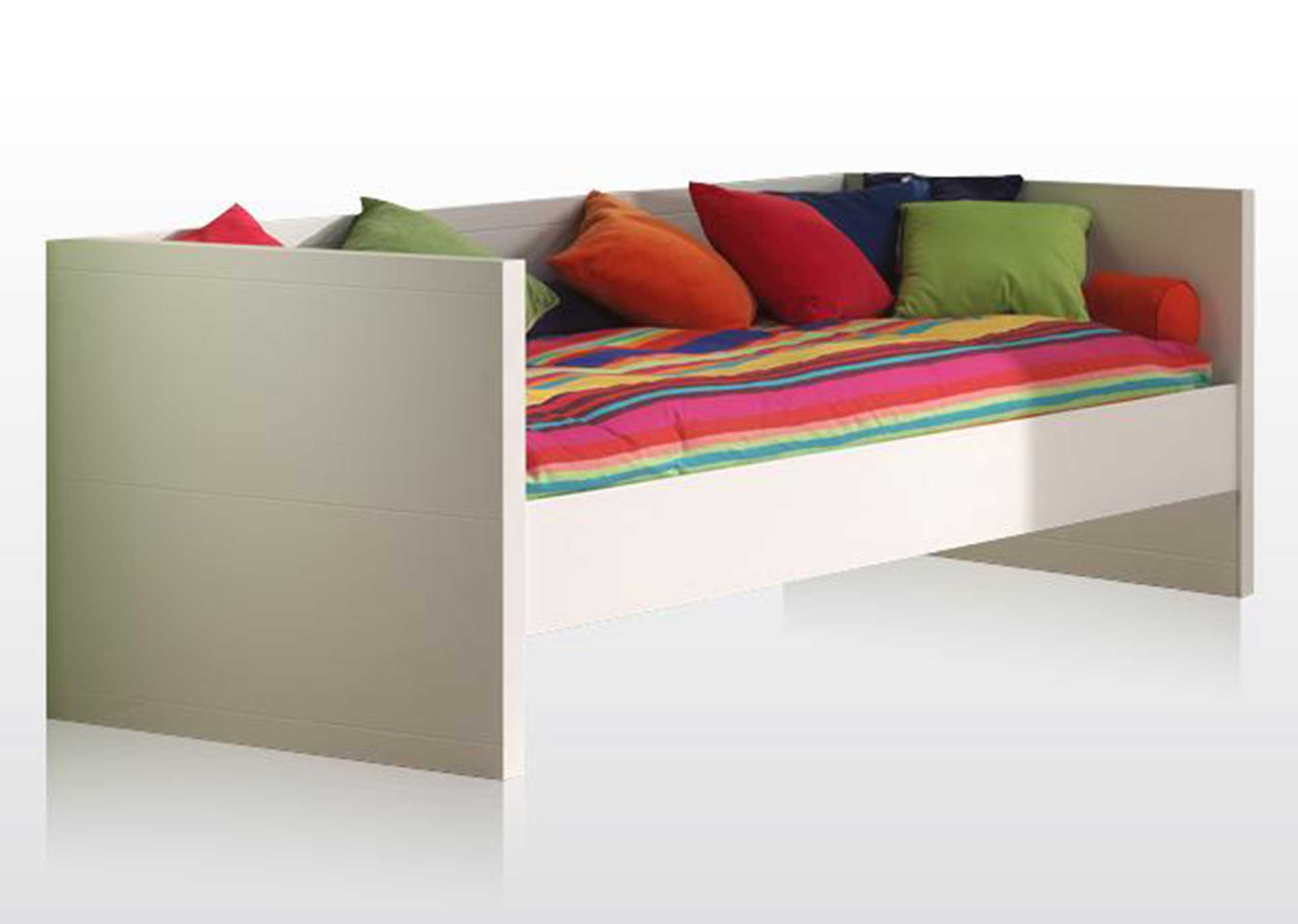 Lit banquette Lara avec sommier à lattes - blanc - Image 4