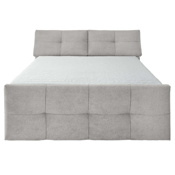 Lit boxspring Fitzroy 180x200cm avec espace de rangement - gris - Image 9