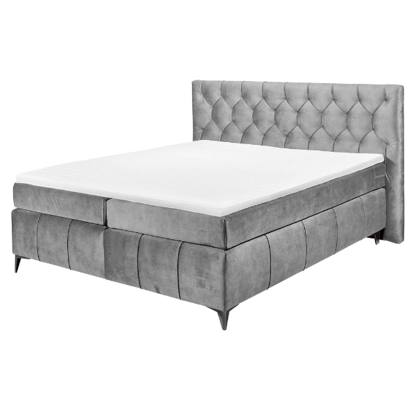 Lit boxspring Pemberley 180x200cm - gris - Image 2