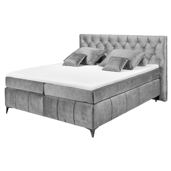 Lit boxspring Pemberley 180x200cm - gris
