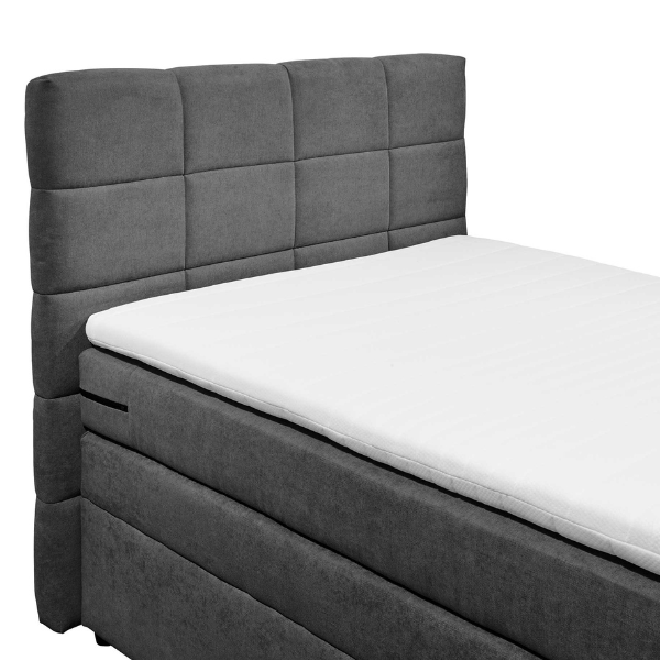 Lit boxspring Tahoe 120x200cm avec espace de rangement - anthracite - Image 3