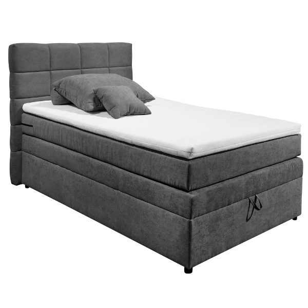 Lit boxspring Tahoe 120x200cm avec espace de rangement - anthracite - Image 4