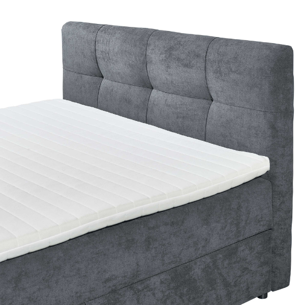 Lit boxspring Winnifred 160x200cm avec espace de rangement - anthracite - Image 4