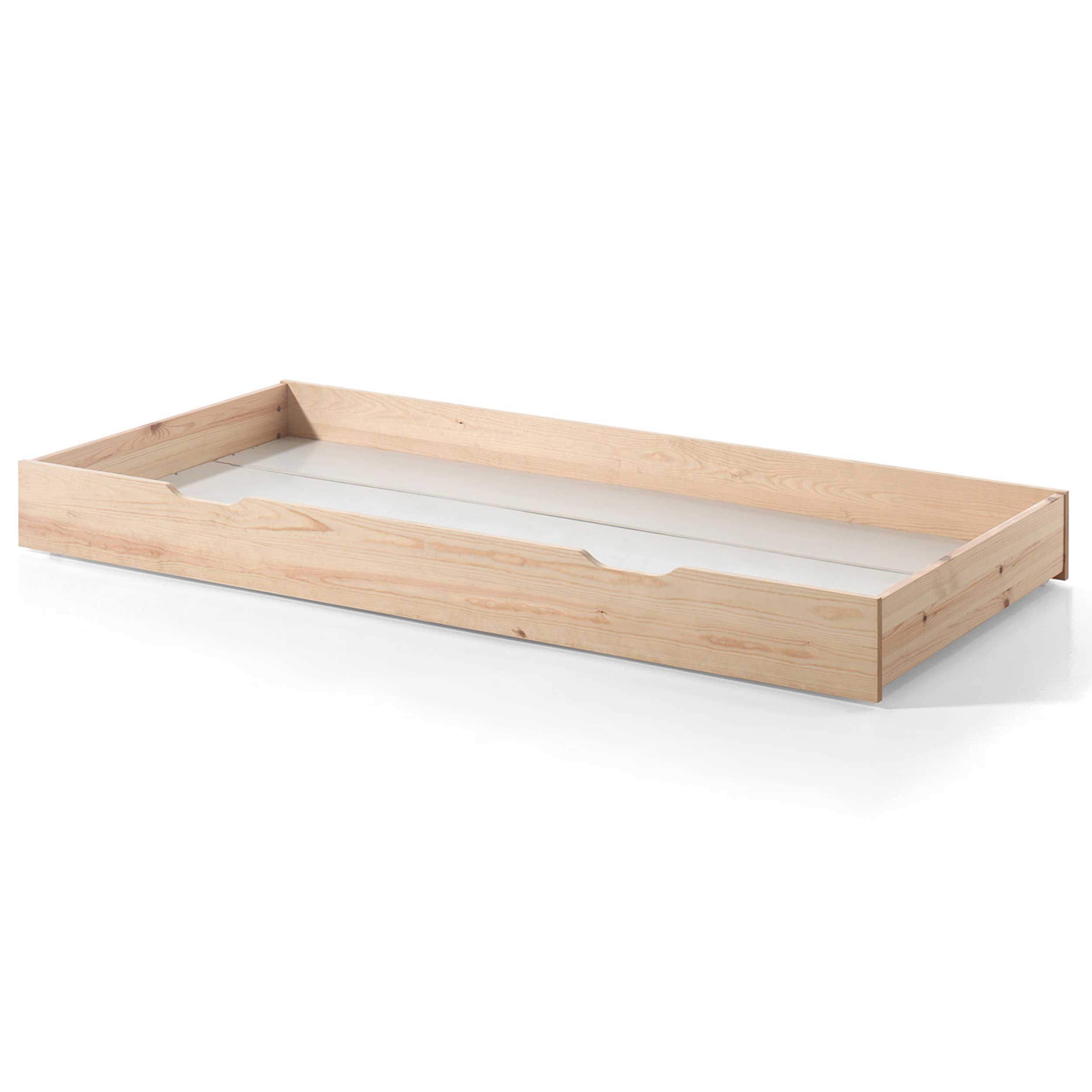 Lit cabane Dallas 2 90x200, tiroir de lit & voile avec dessin de papillons - bois pin/rose - Image 6