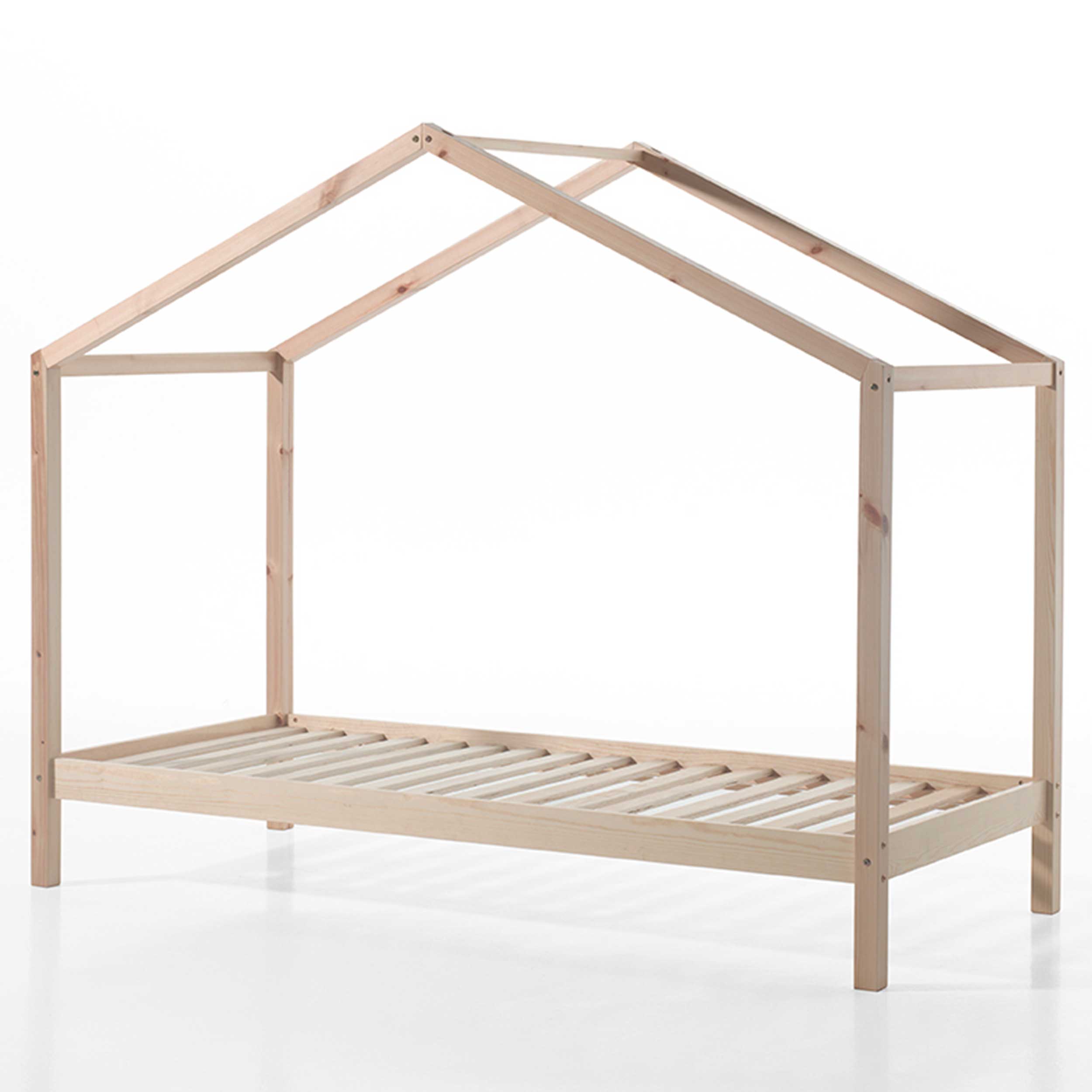 Lit cabane Dallas 3 90x200 avec tiroir de lit - bois pin - Image 6