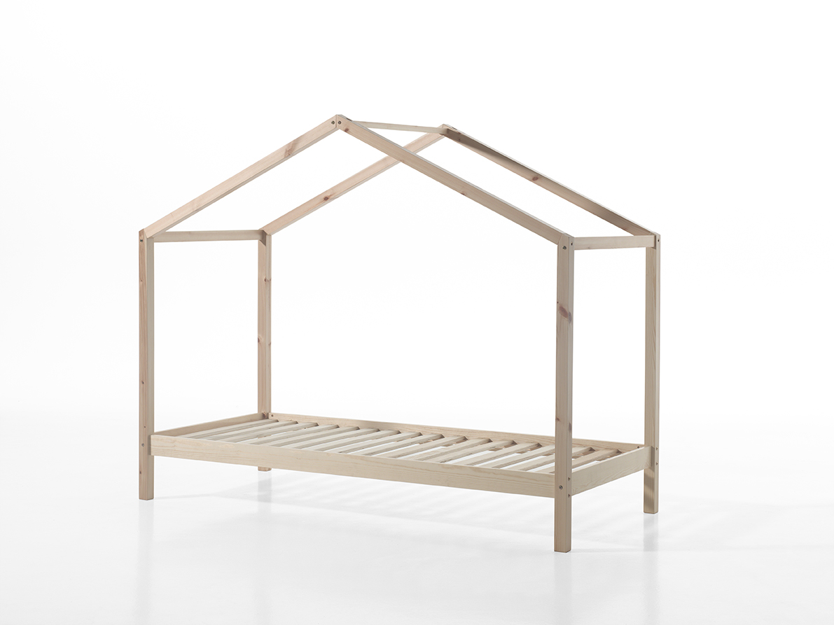 Lit cabane Dallas 3 90x200 - bois pin - Image 9