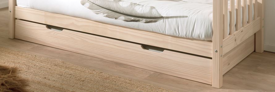 Lit cabine Friedrich | 211,2 x 98,2 x 68 cm | Avec tiroir de lit | Design Milky Pine - Image 7