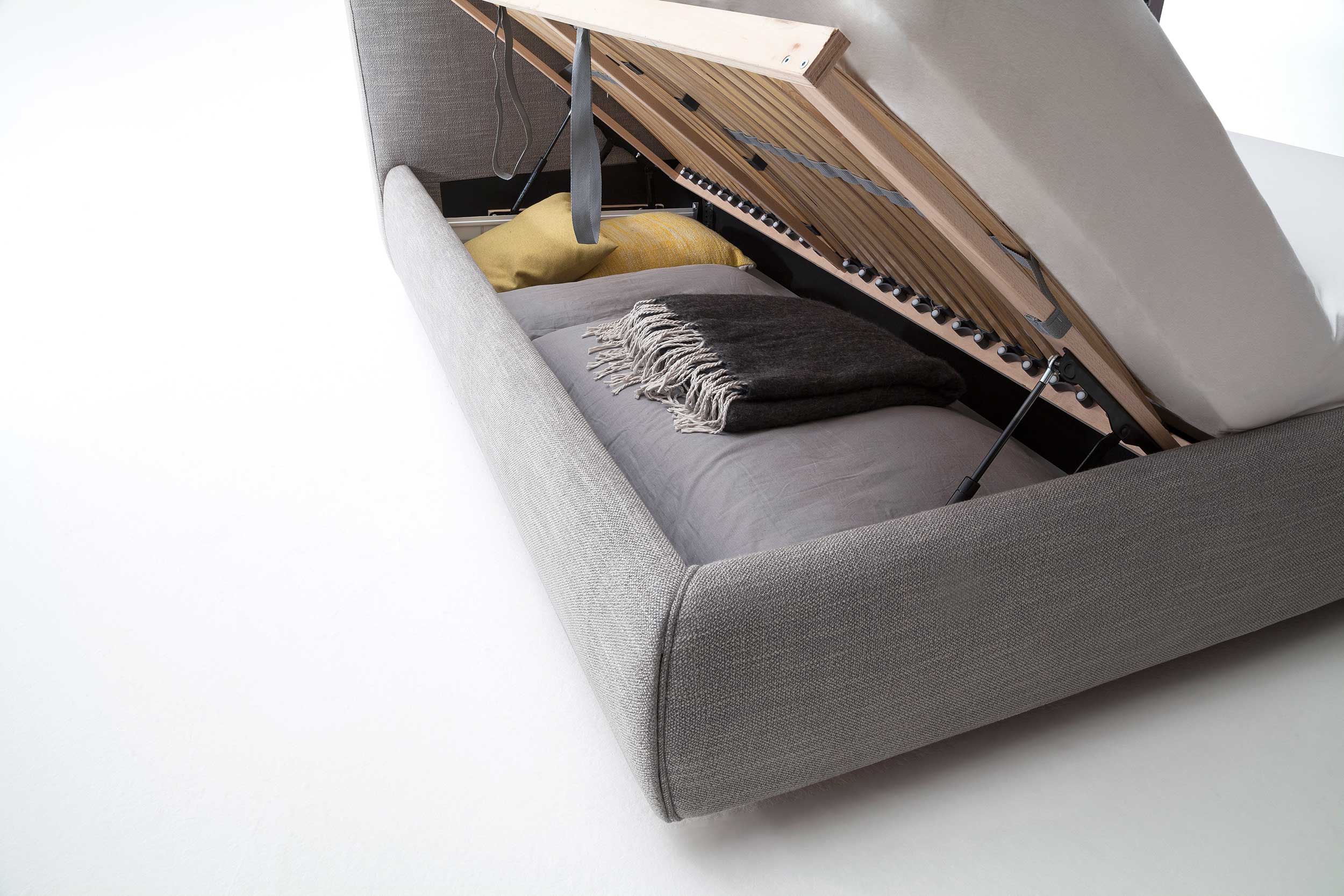 Lit coffre 180x200 - gris clair - Image 4