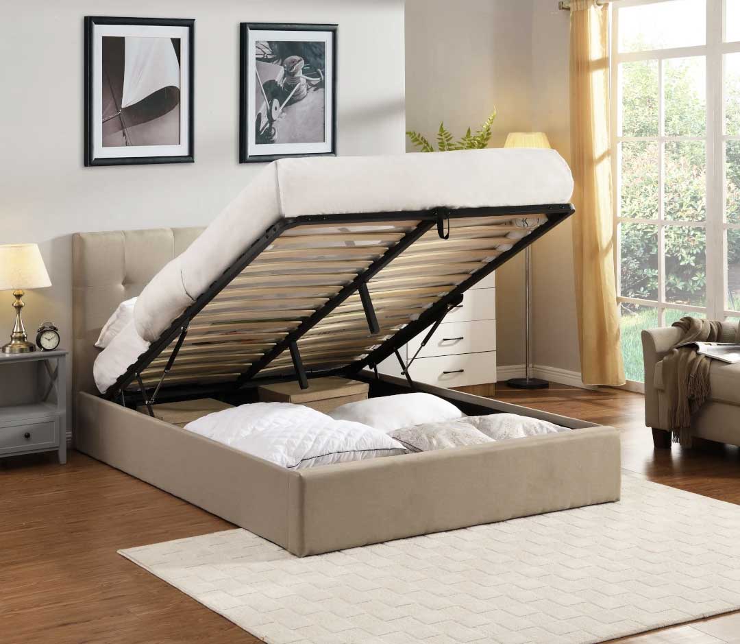 Lit coffre Corbi 160x200 - sable - Image 5