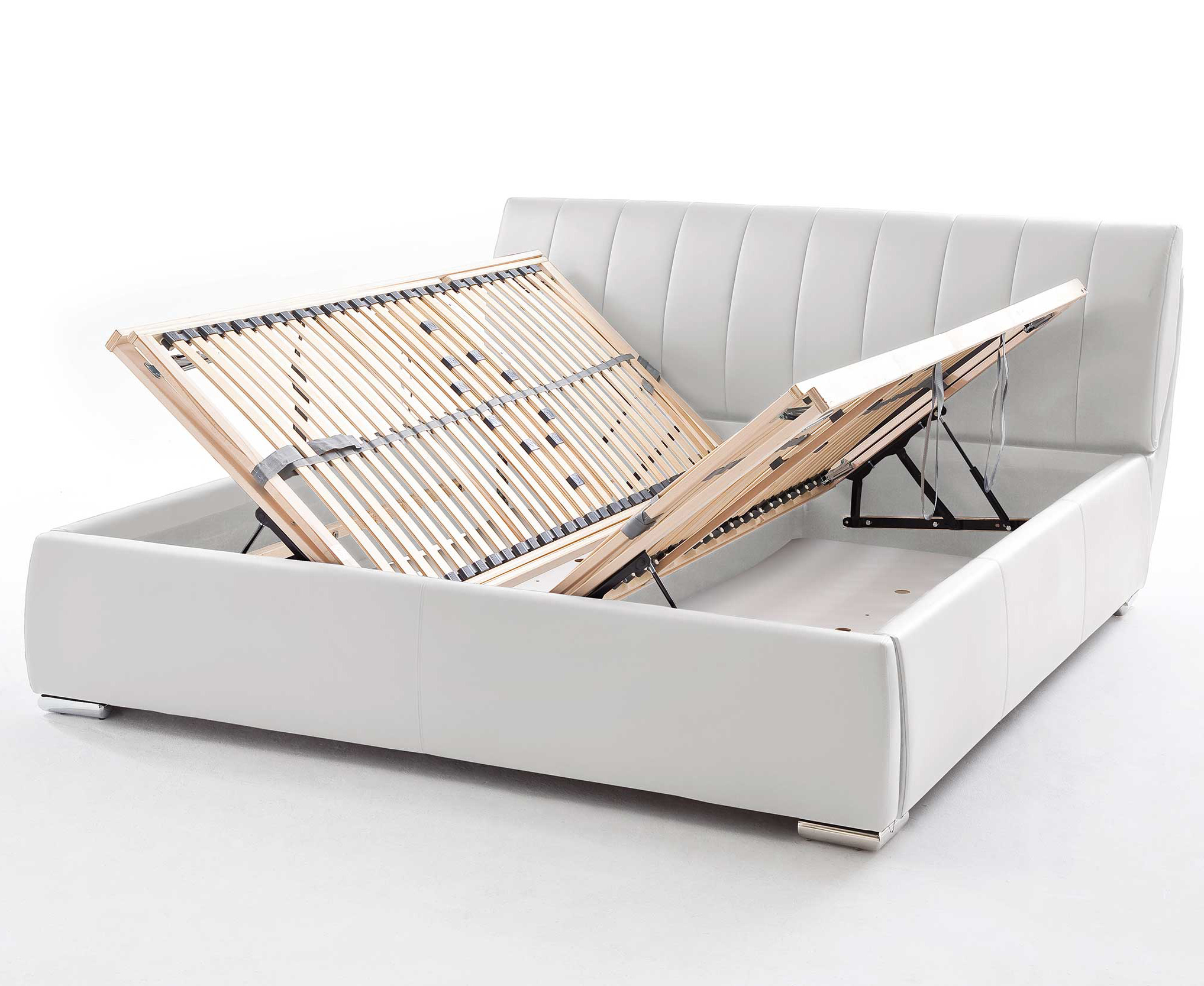 Lit coffre Davos 200x200 kingsize - blanc - Image 3