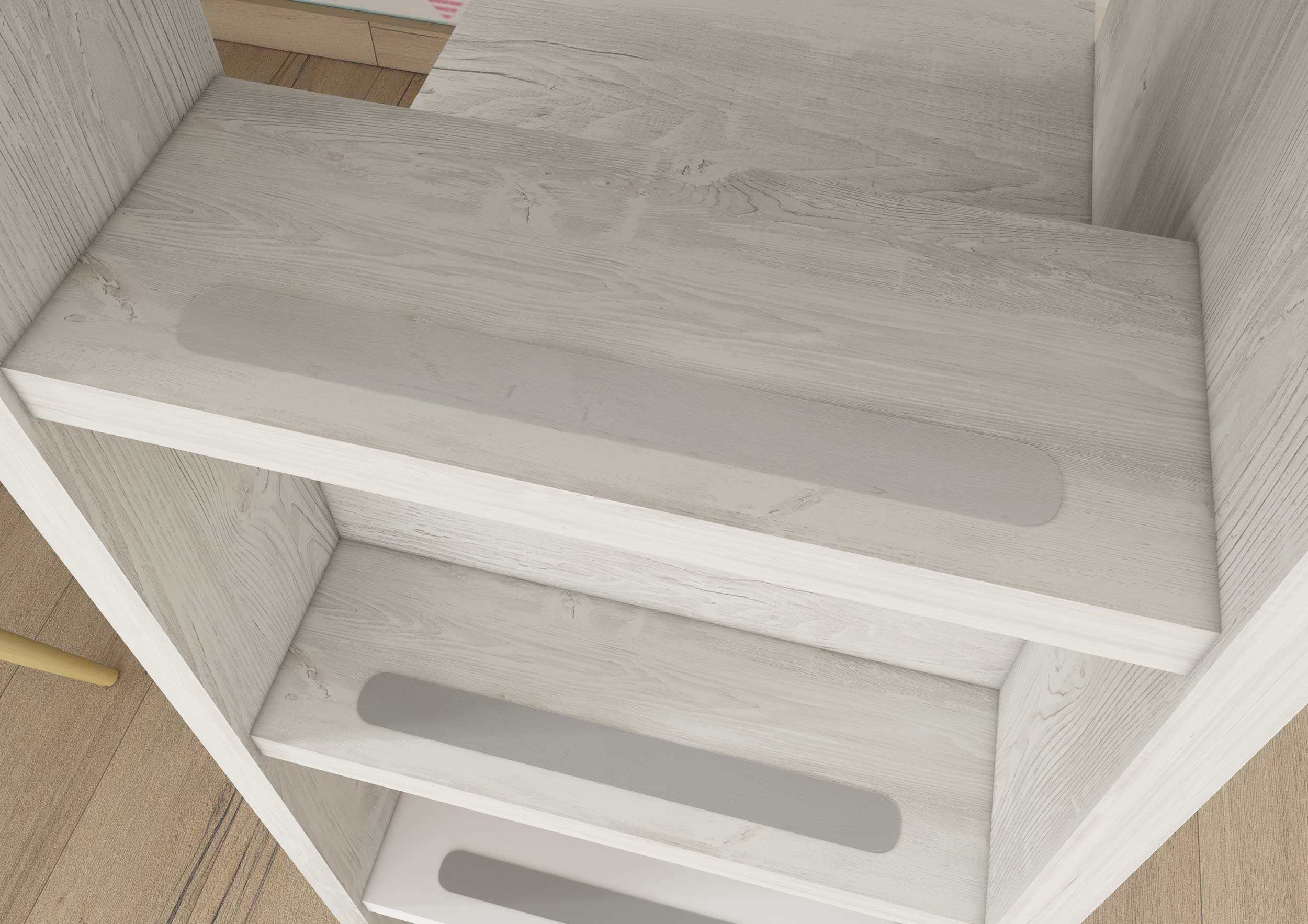 Lit combiné Beau 90x200  avec bureau - blanc - Image 5