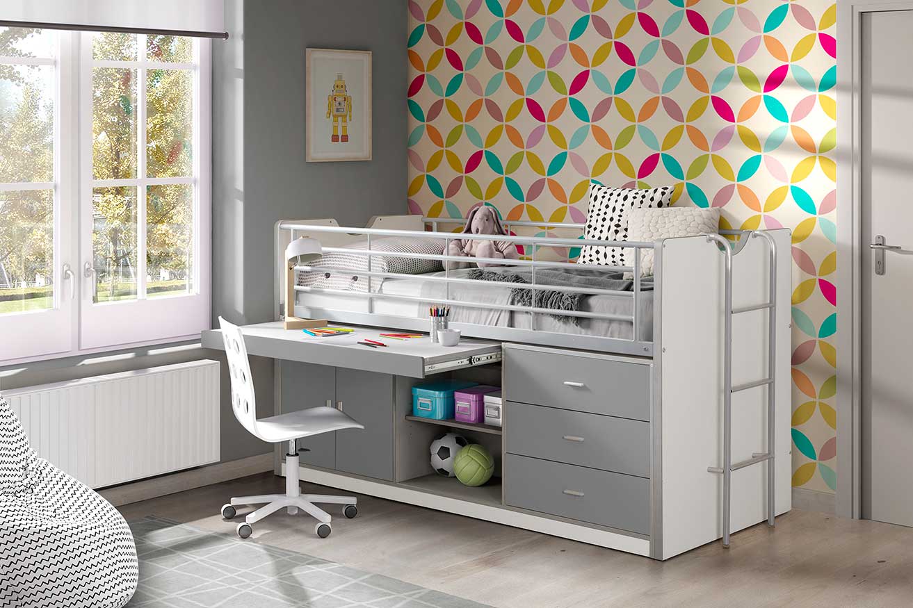 Lit combiné Bonny 95 - gris - Image 5