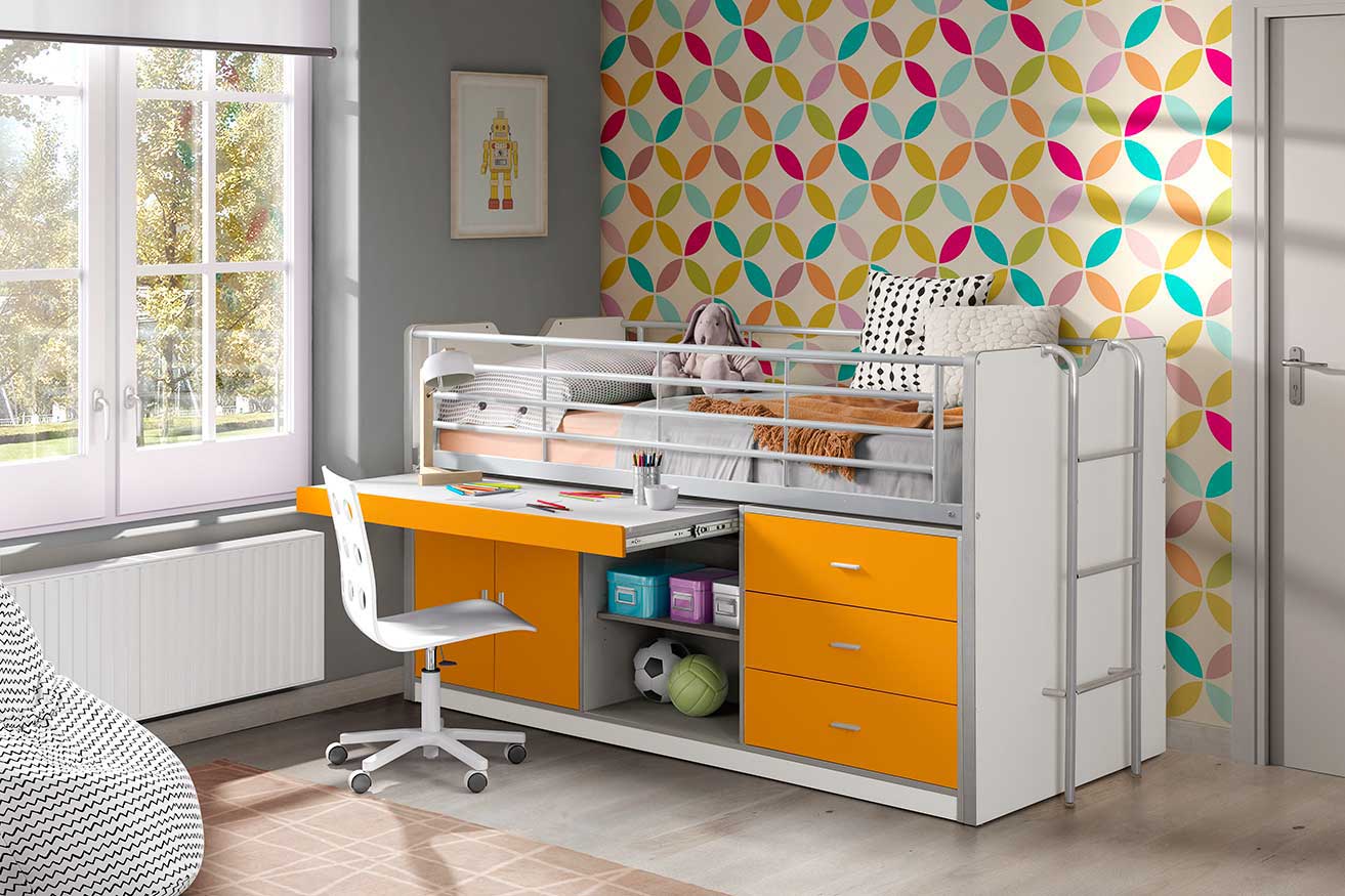 Lit combiné Bonny 95 - orange - Image 5