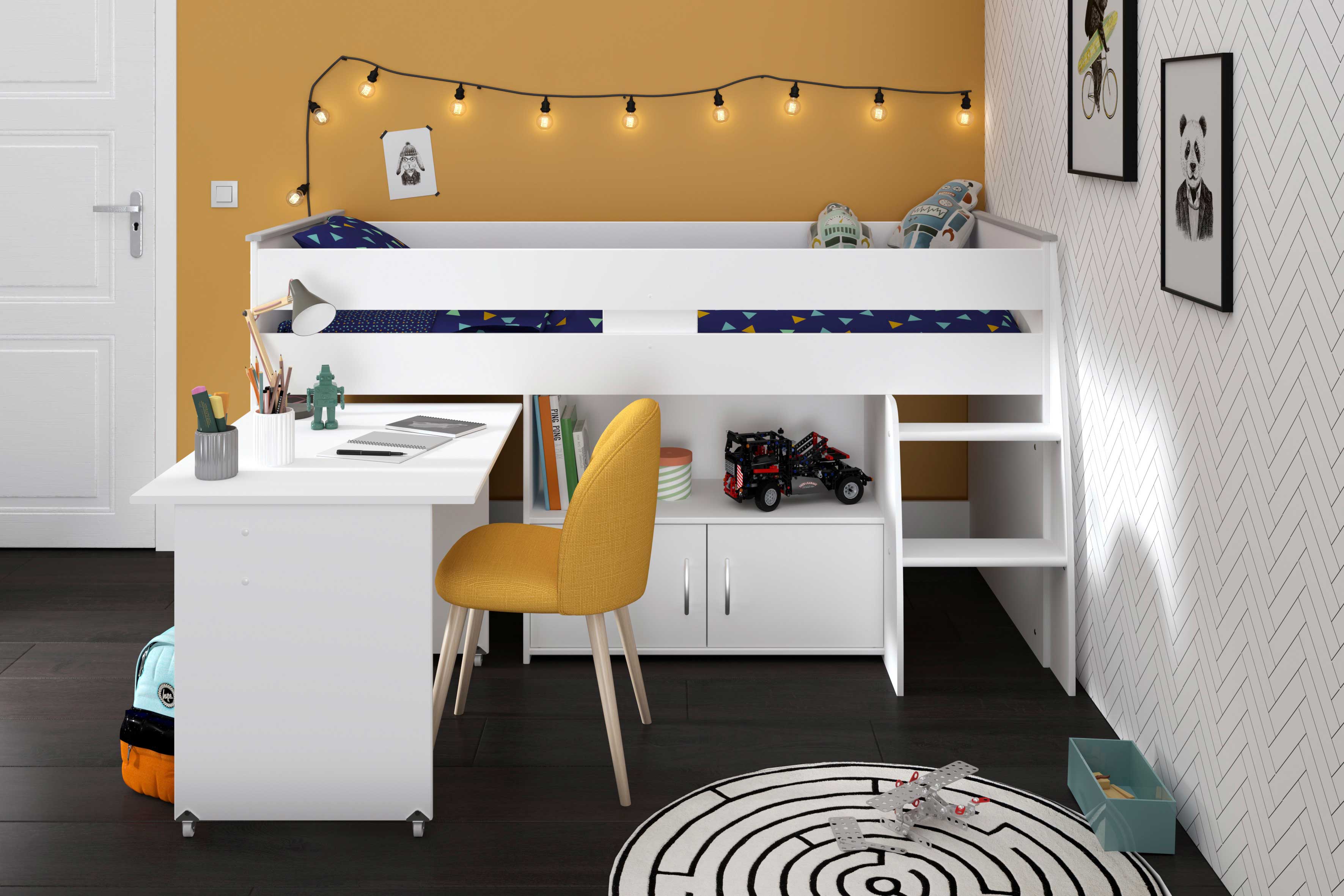 Lit combiné Upside Down 90x200 - blanc - Image 11