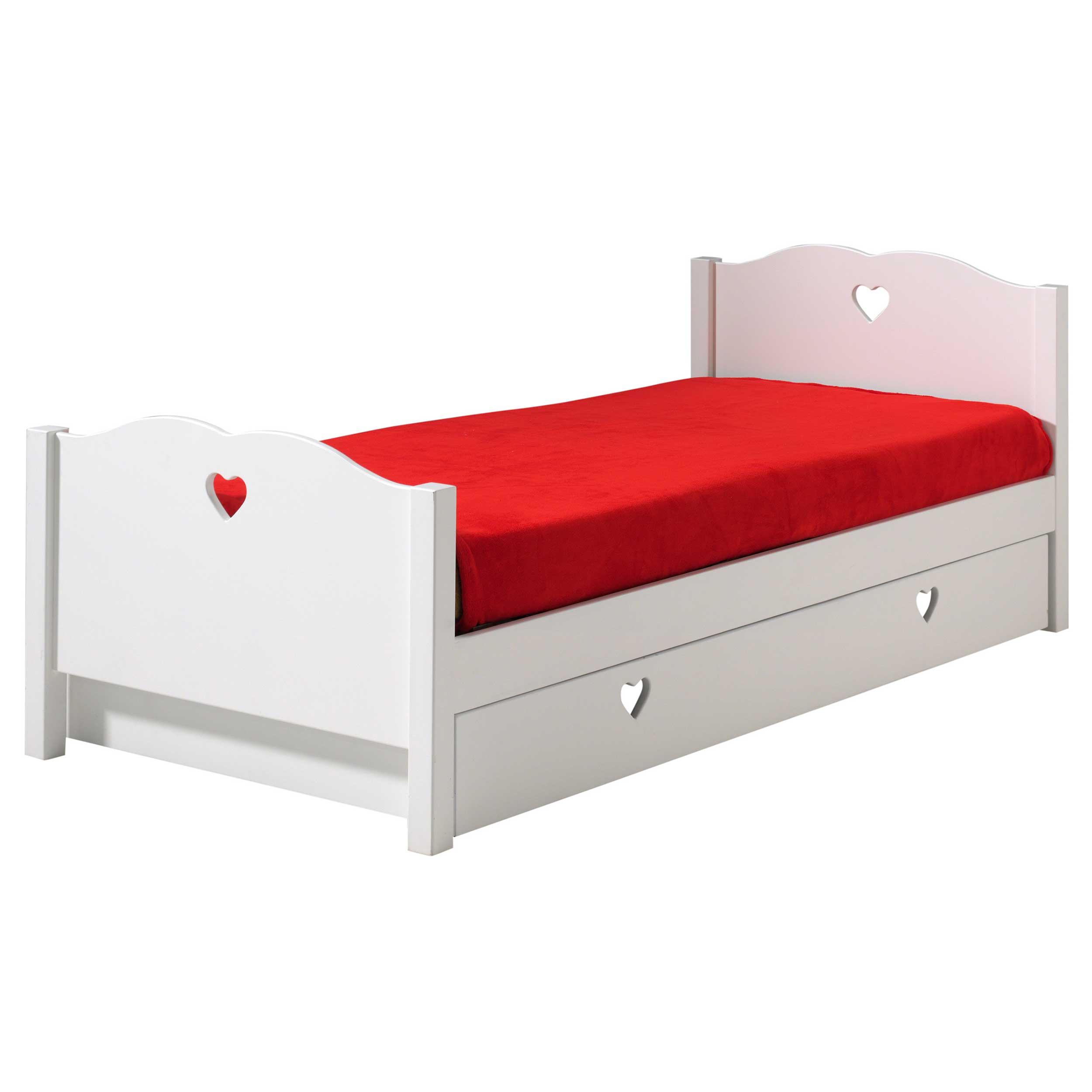 Lit d'enfant Amori avec tiroir de lit MDF - blanc - Image 9