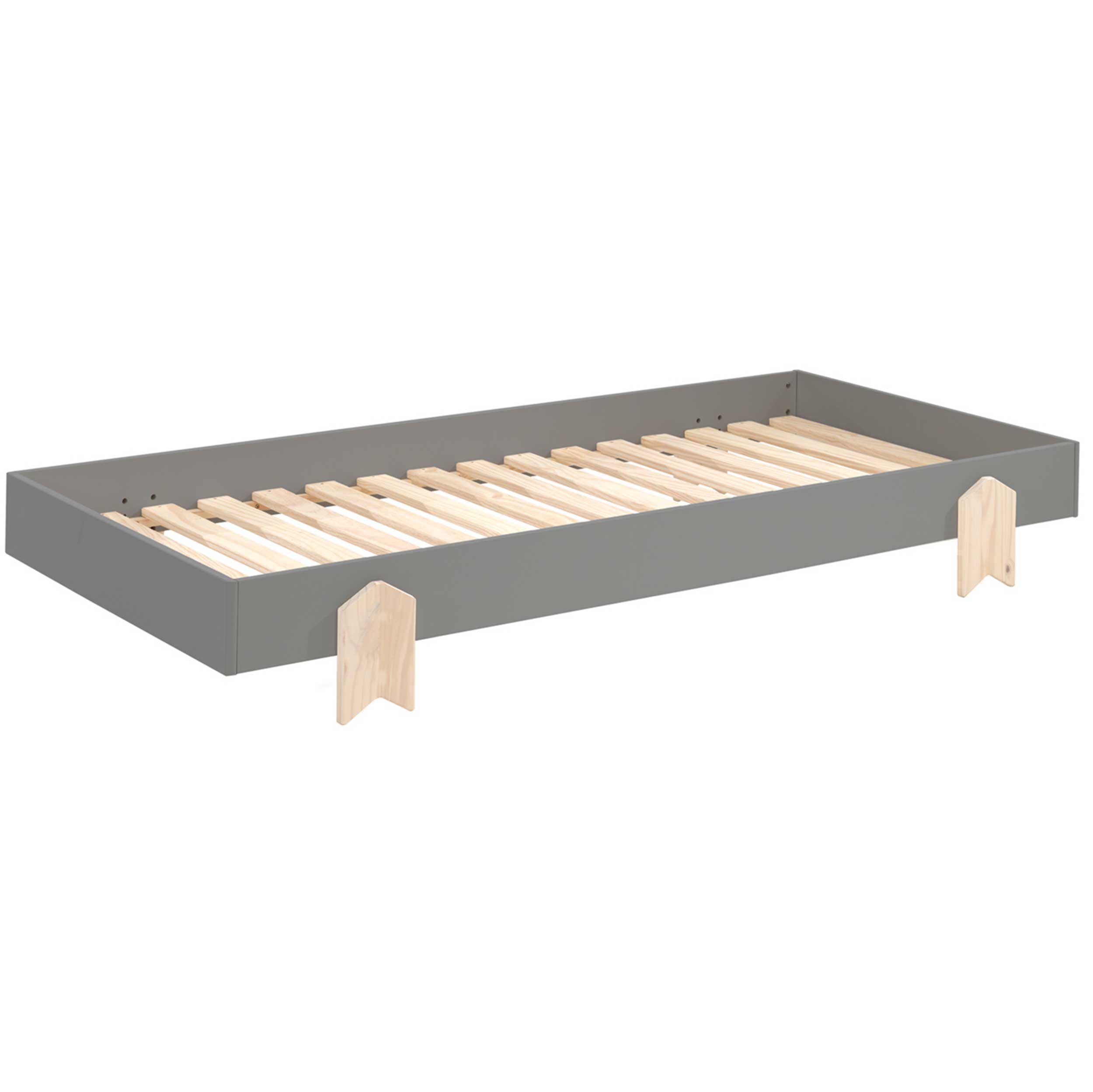 Lit d'enfants Modulo arrow 90x200 empilable ensemble de 4 - anthracite/bois de pin - Image 5