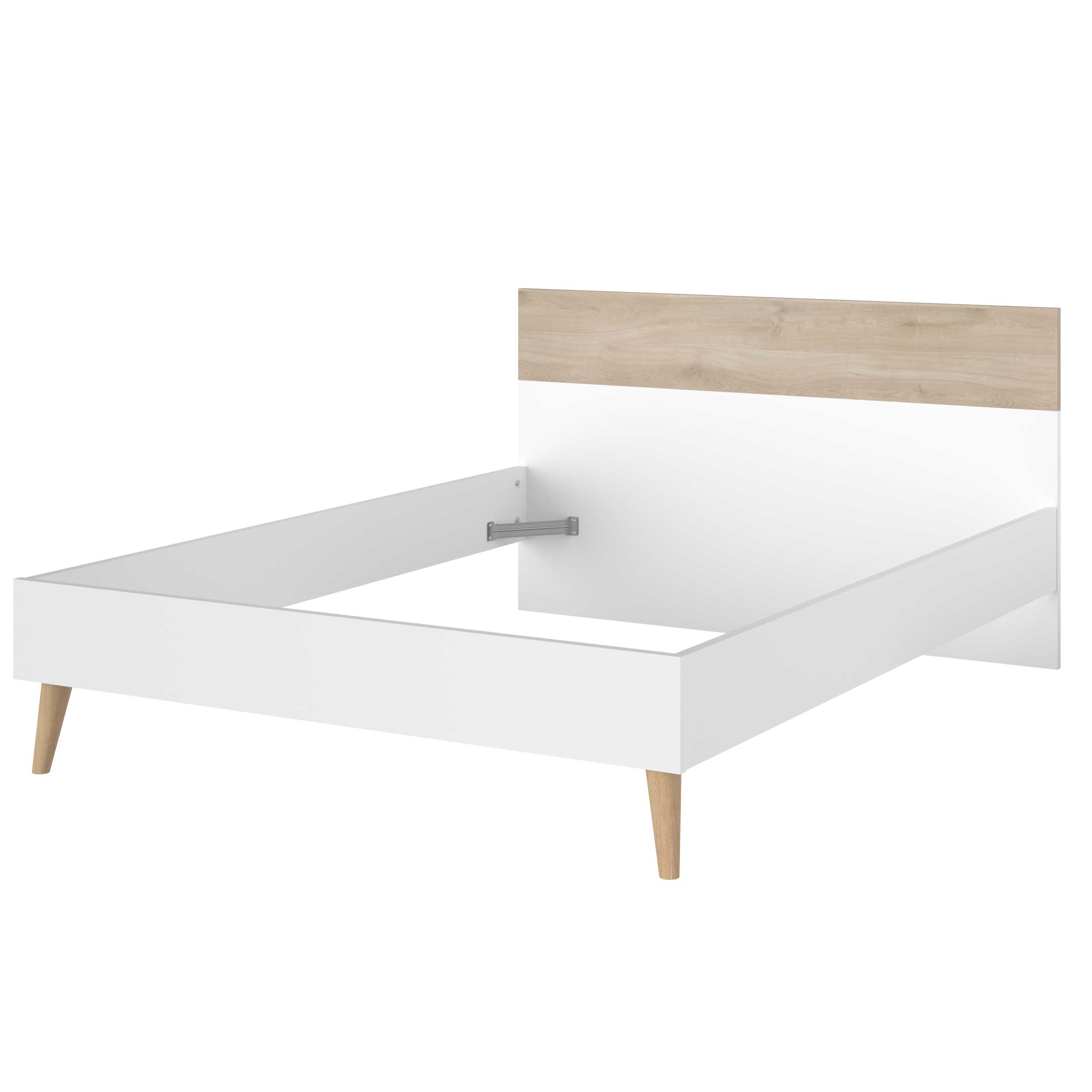 Lit double Hardy 160x200 - blanc/eik - Image 11