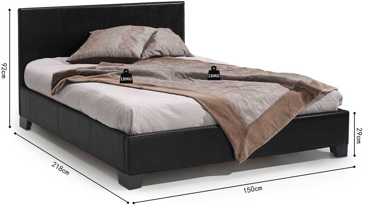 Lit double Miro 140x200 - noir - Image 3