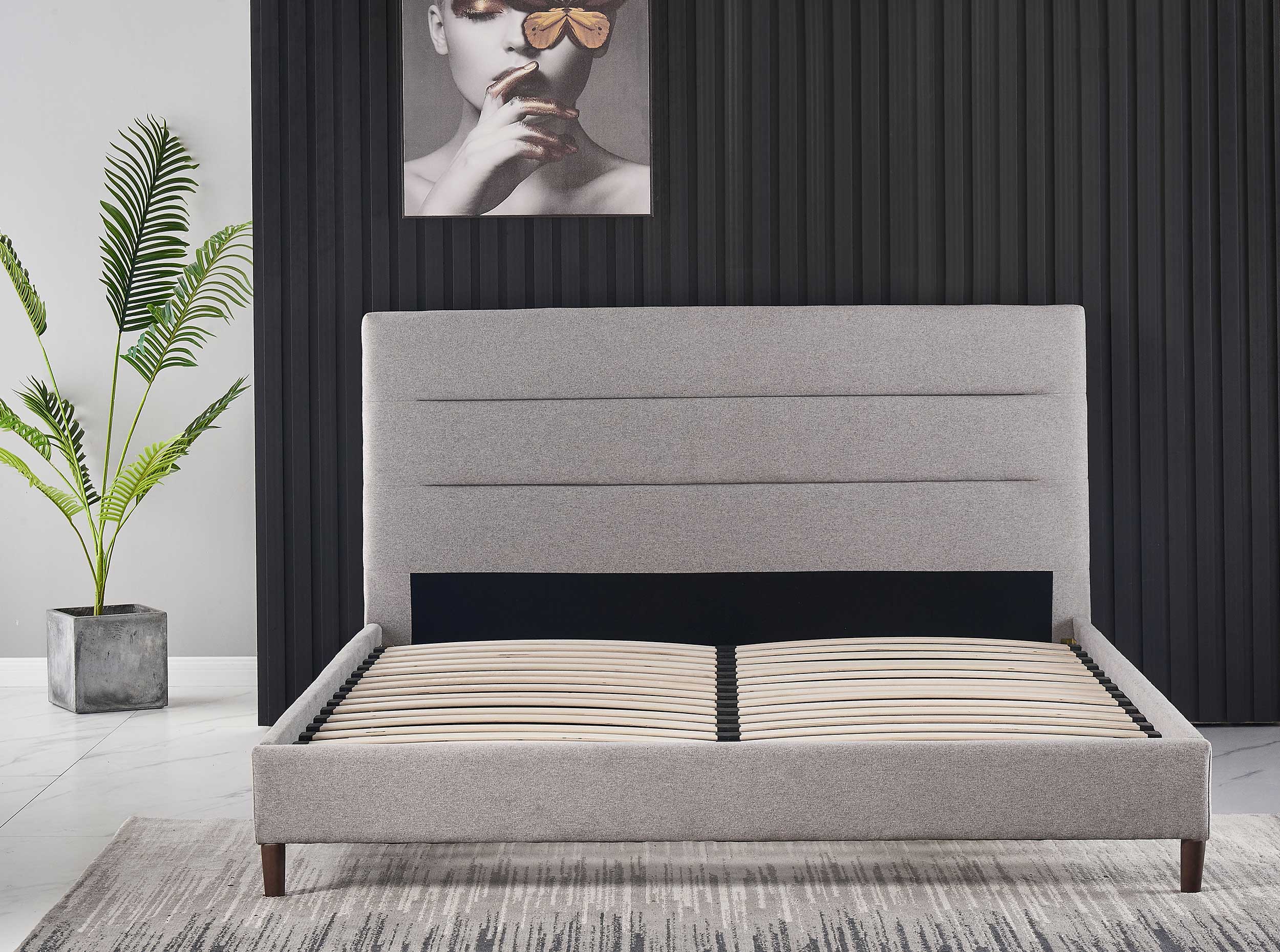 Lit double Zulema 140x200 - gris - Image 3