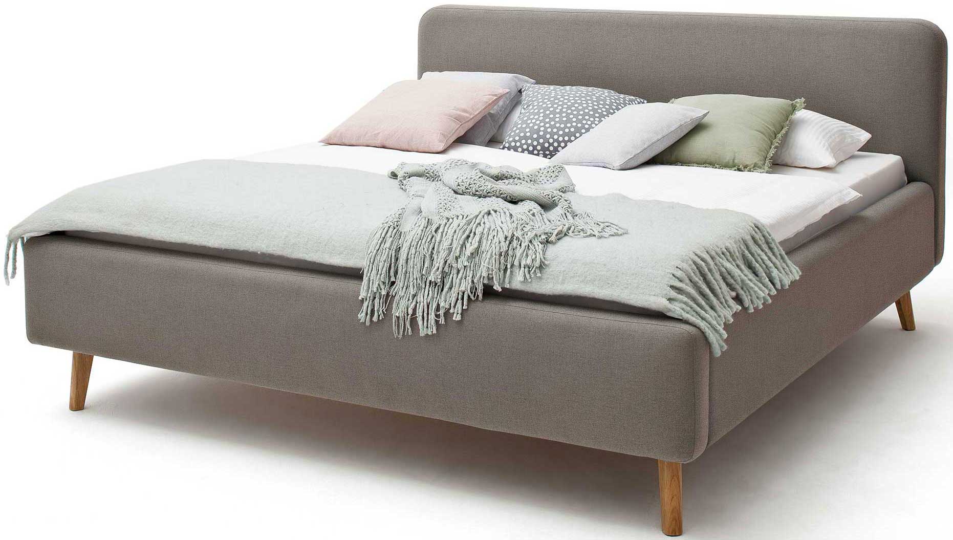 Lit en tissu Tony 160x200 - taupe - Image 2