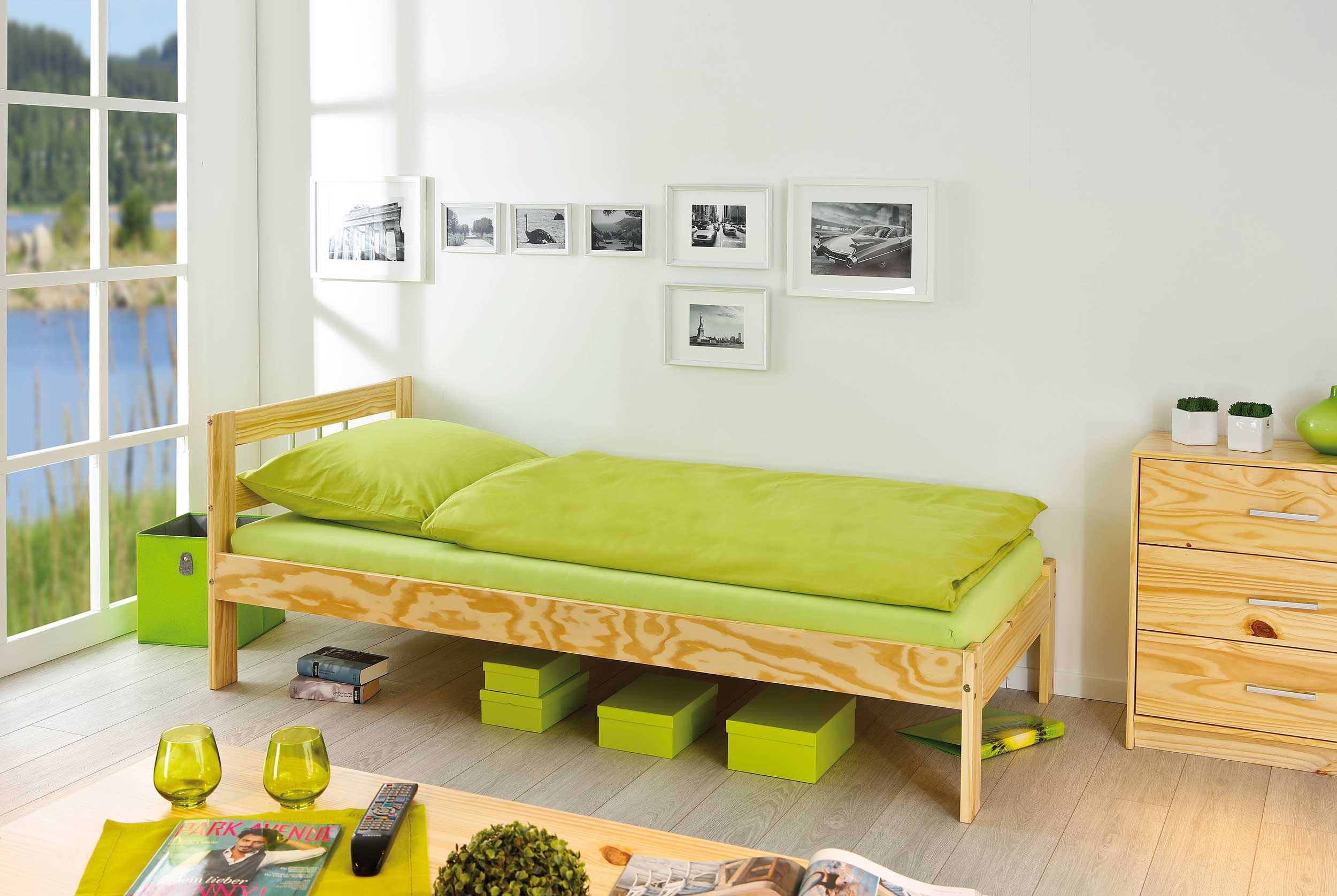 Lit enfant en bois Olga 90x200 cm - bois pin - Image 5