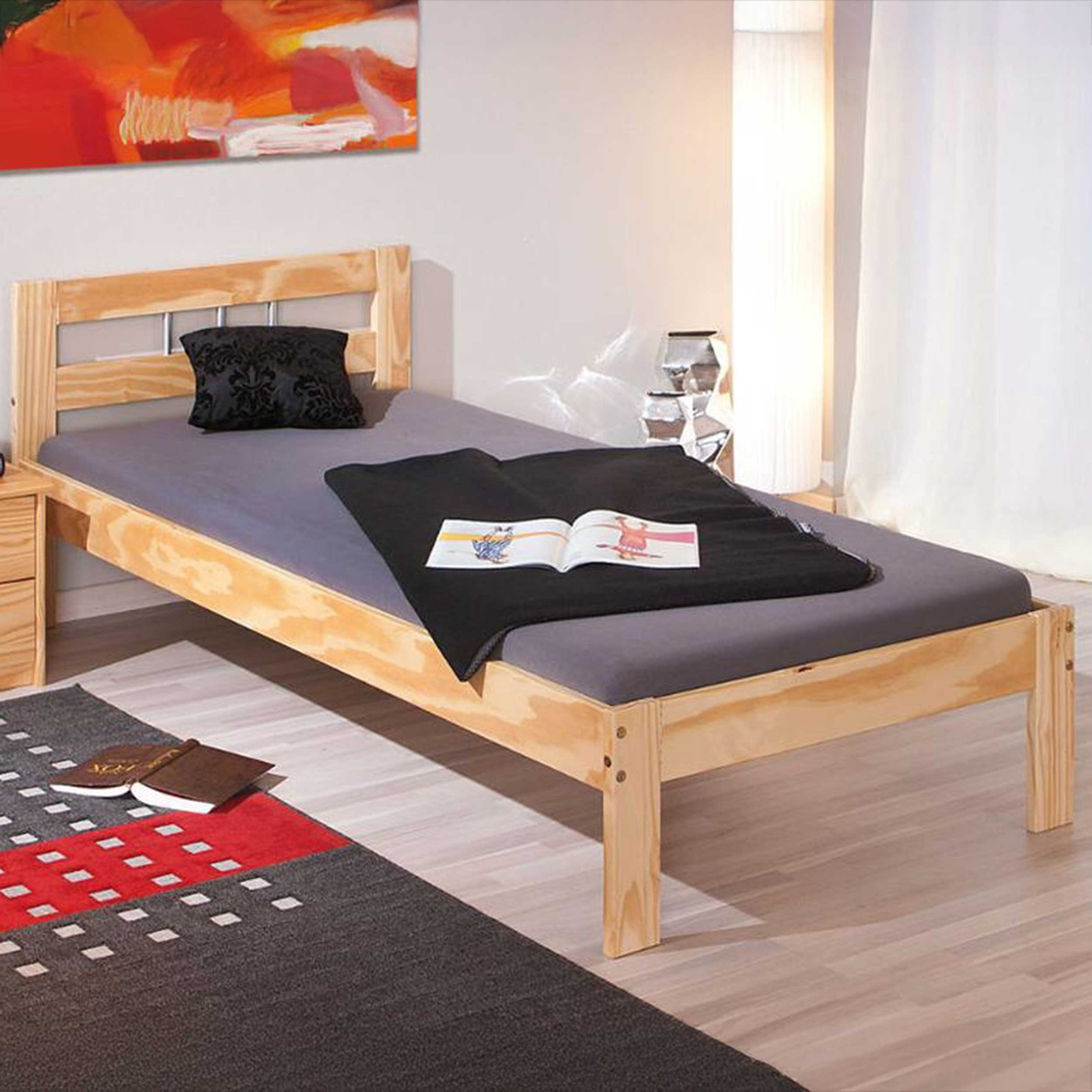 Lit enfant en bois Olga 90x200 cm - bois pin