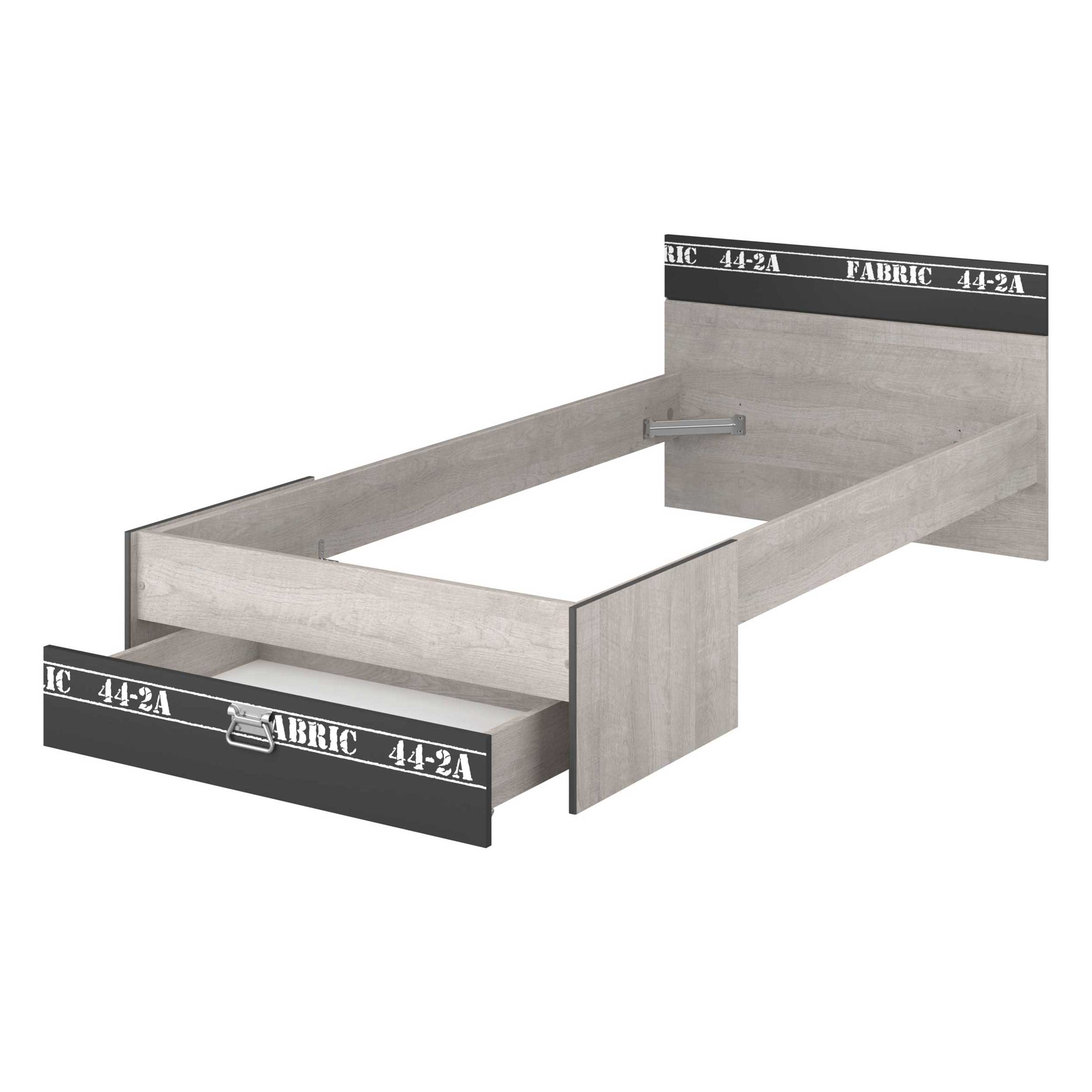 Lit enfant Fabien 90x200 - brun/gris - Image 11