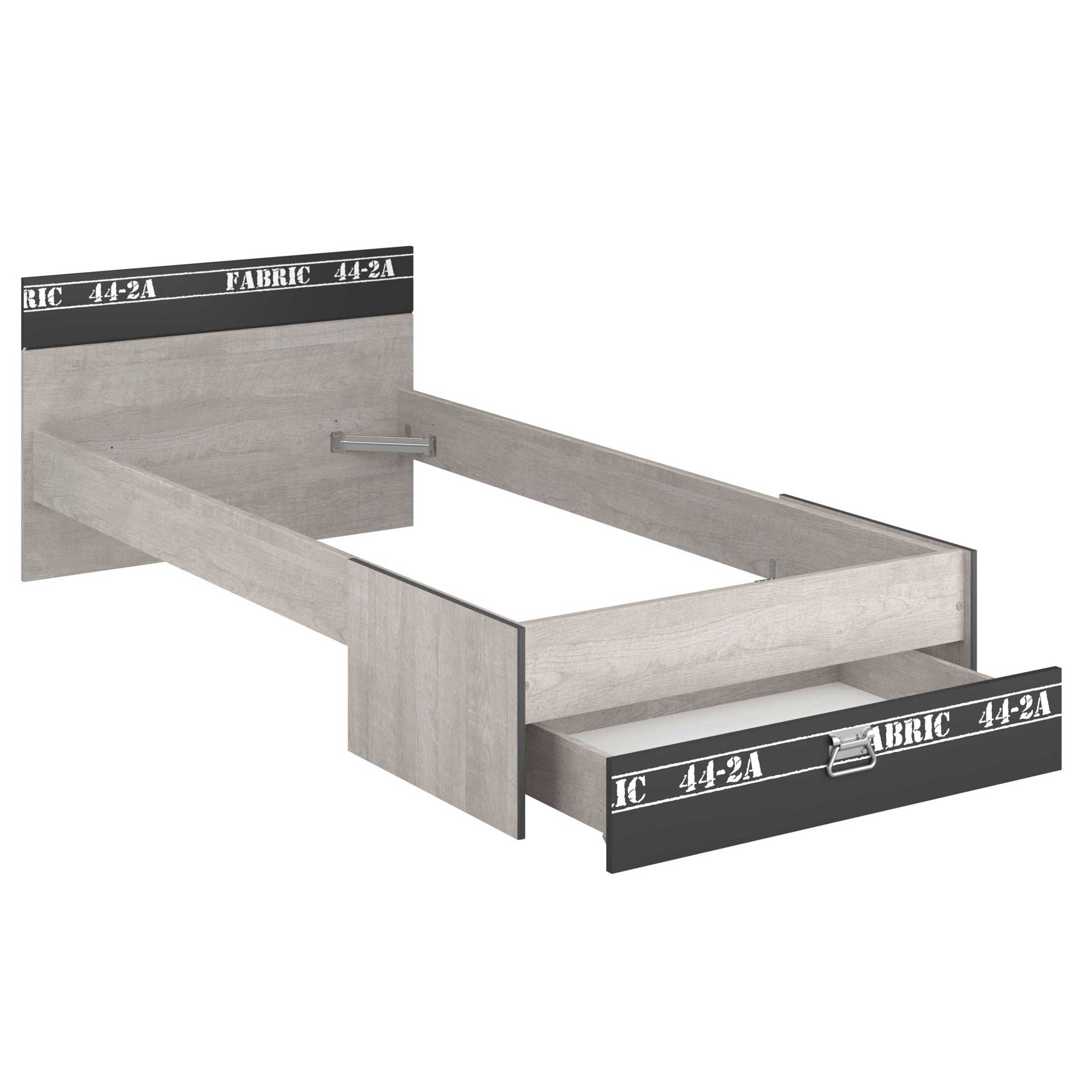 Lit enfant Fabien 90x200 - brun/gris - Image 12