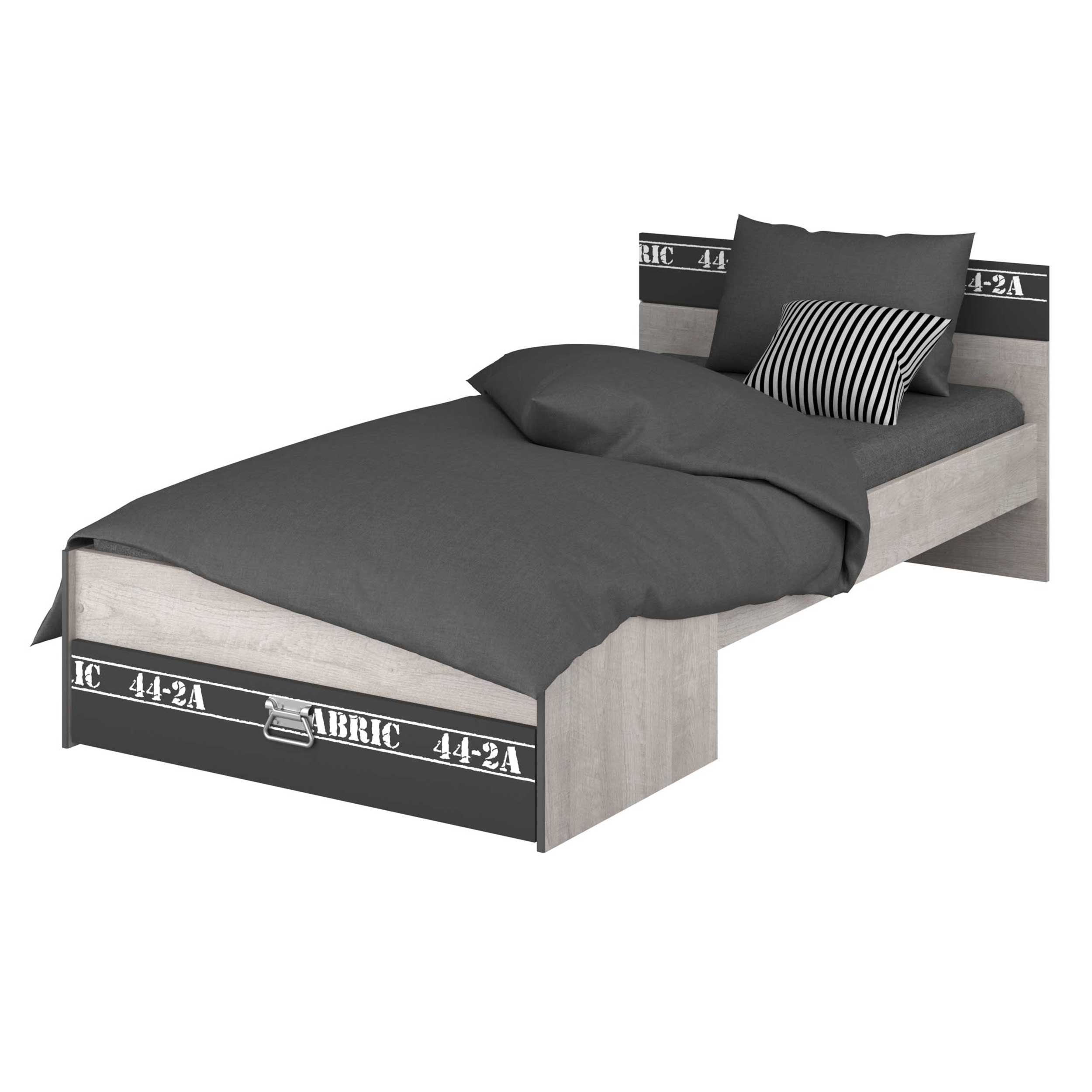 Lit enfant Fabien 90x200 - brun/gris - Image 7